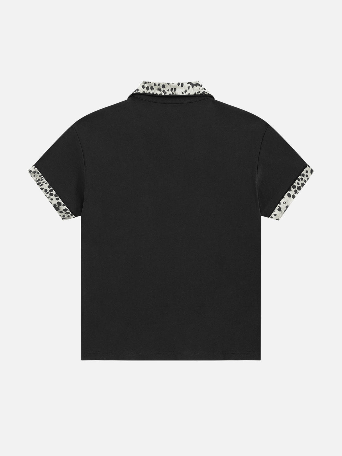 Aelfric Eden Leopard Trim Zip Up Tee