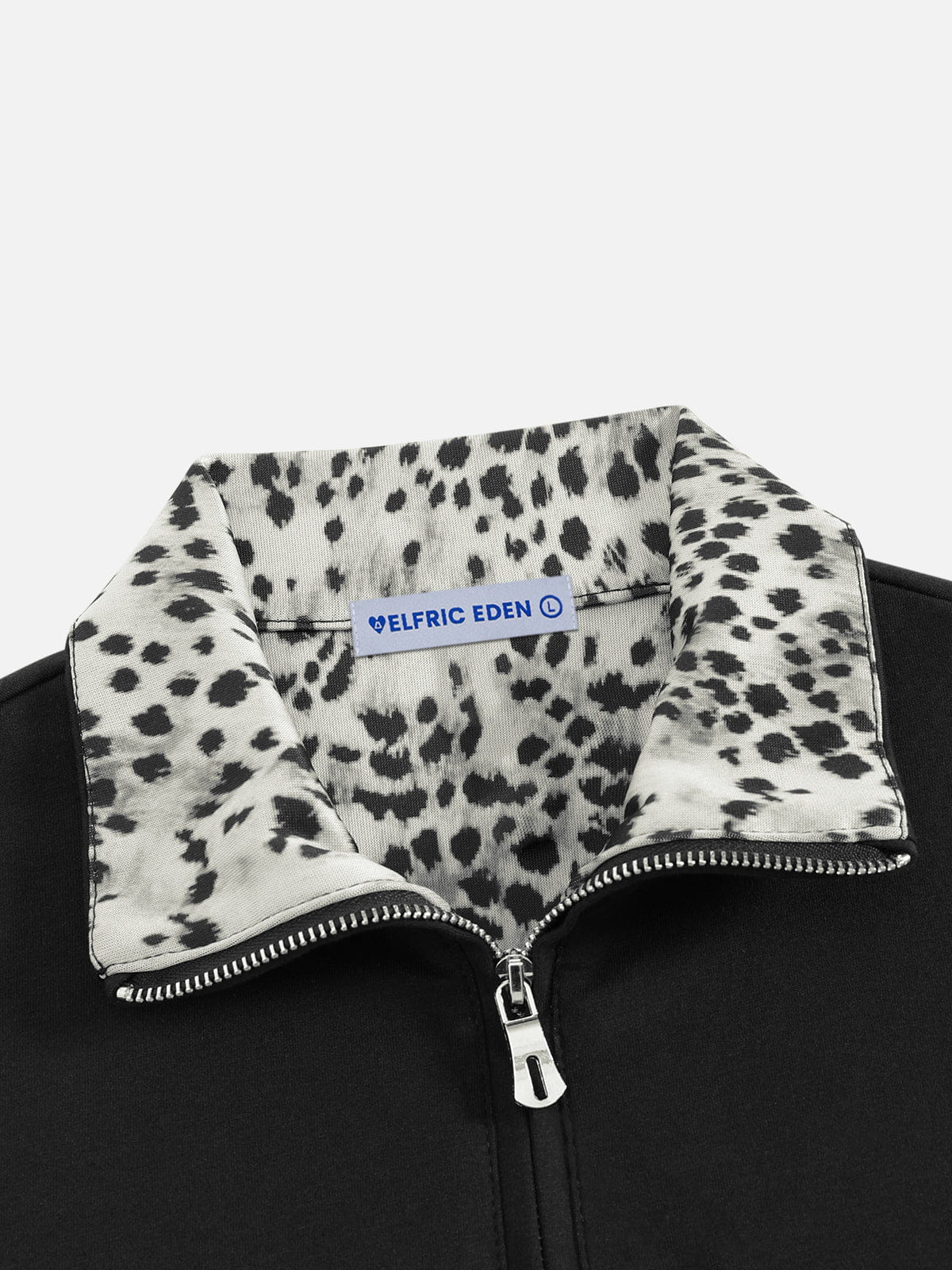 Aelfric Eden Leopard Trim Zip Up Tee