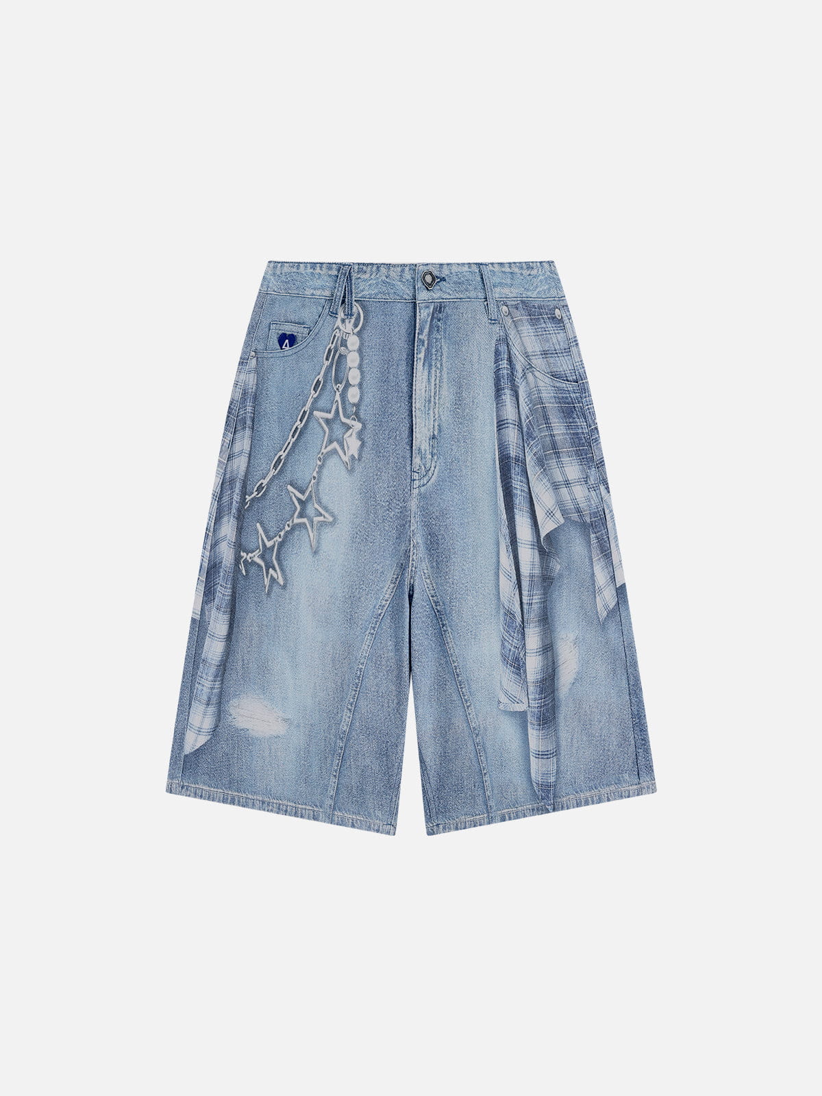 Aelfric Eden Plaid Panel Chain Jorts