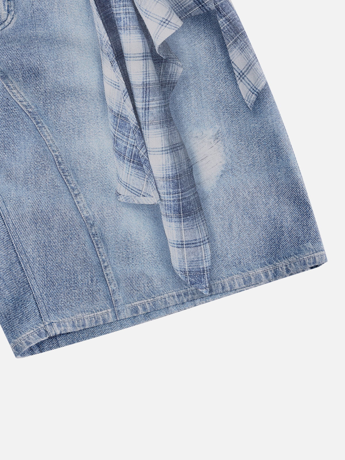 Aelfric Eden Plaid Panel Chain Jorts