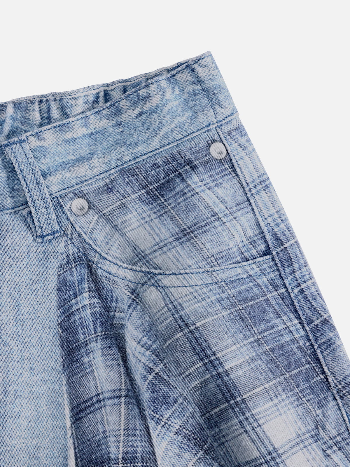 Aelfric Eden Plaid Panel Chain Jorts