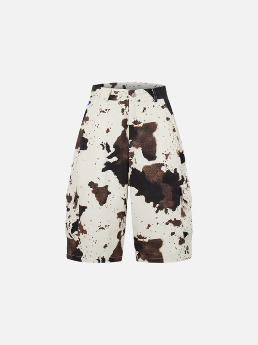 Aelfric Eden Cow Pattern Longline Jorts