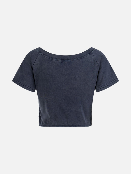 Kylie walker Washed Pleated Baby Tee