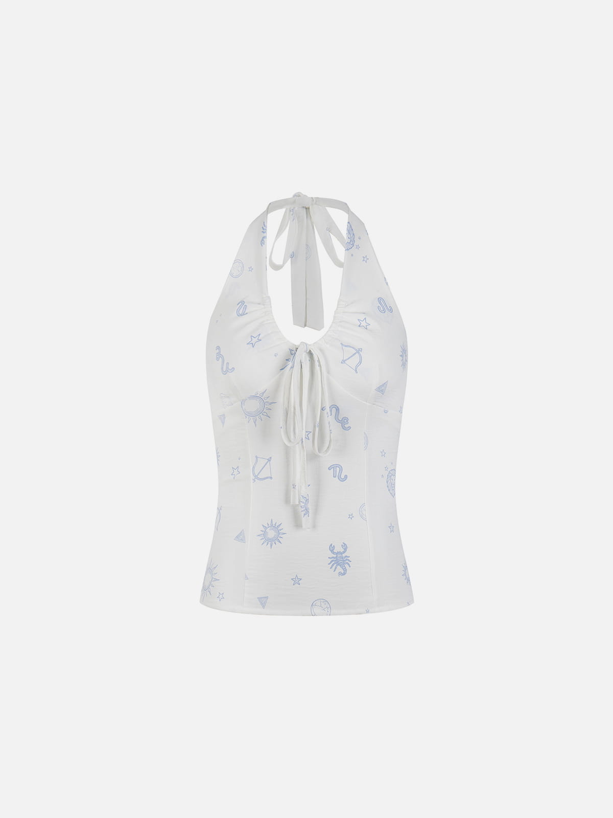Aelfric Eden Printed Tie Halter Tank Top