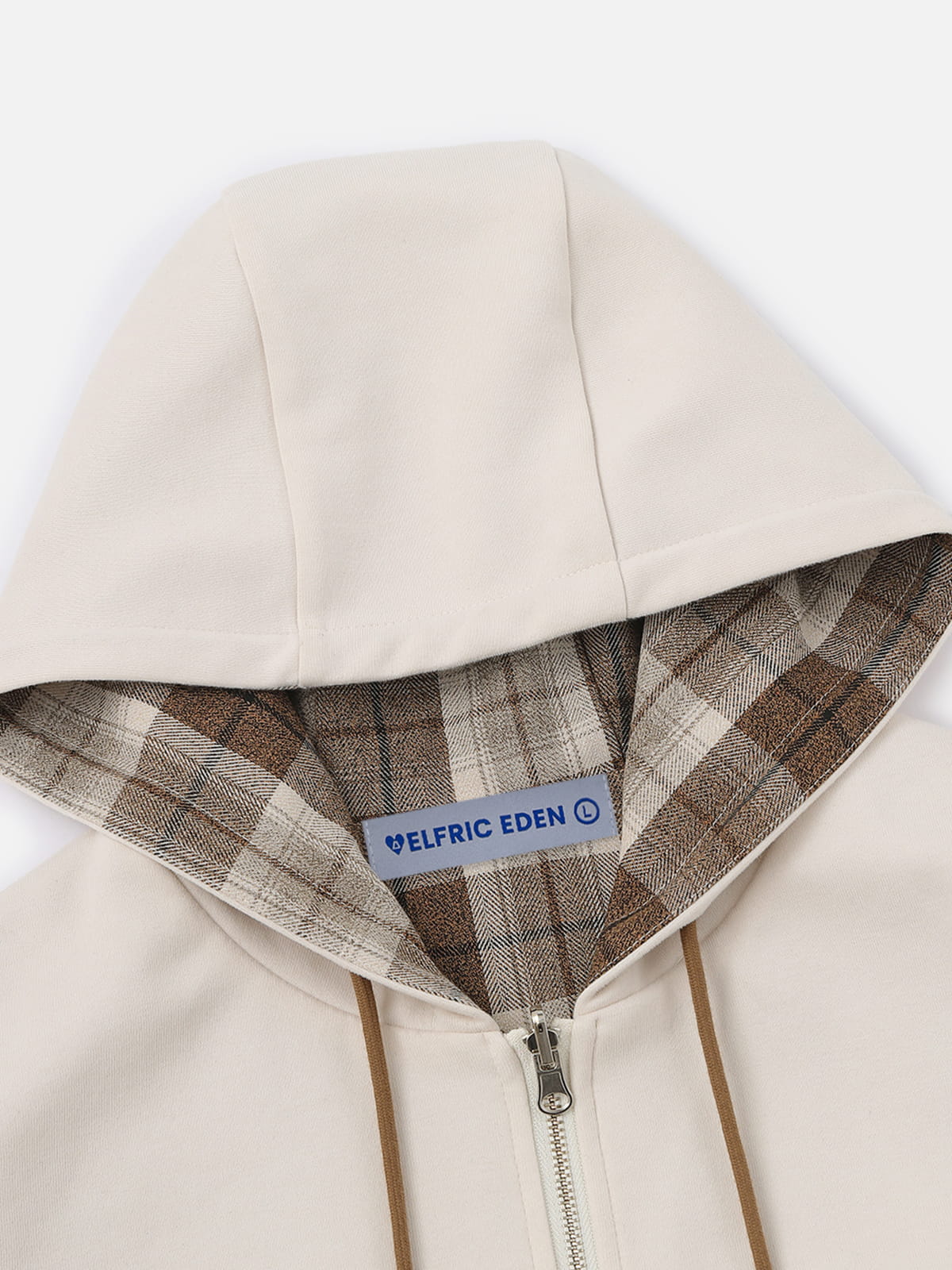 Sweat à capuche zippé réversible à carreaux Aelfric Eden Boxy