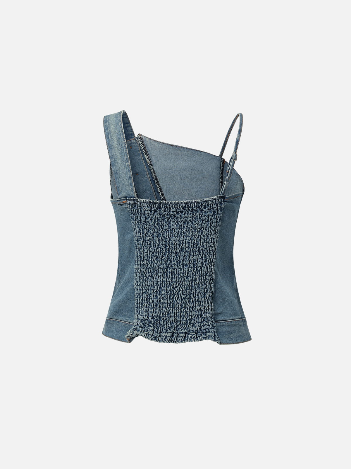 Aelfric Eden Asymmetric Denim Tube Top