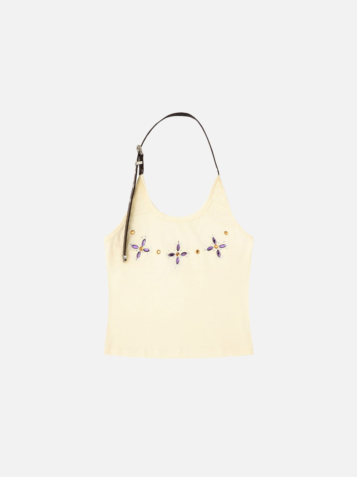 Aelfric Eden Rhinestone Floral Halter Top