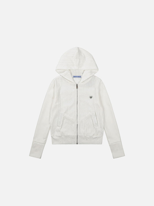 Sweat à capuche zippé Aelfric Eden Boxy en maille torsadée