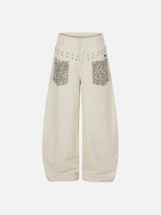 Aelfric Eden Leopard Pocket Baggy Barrel Pants