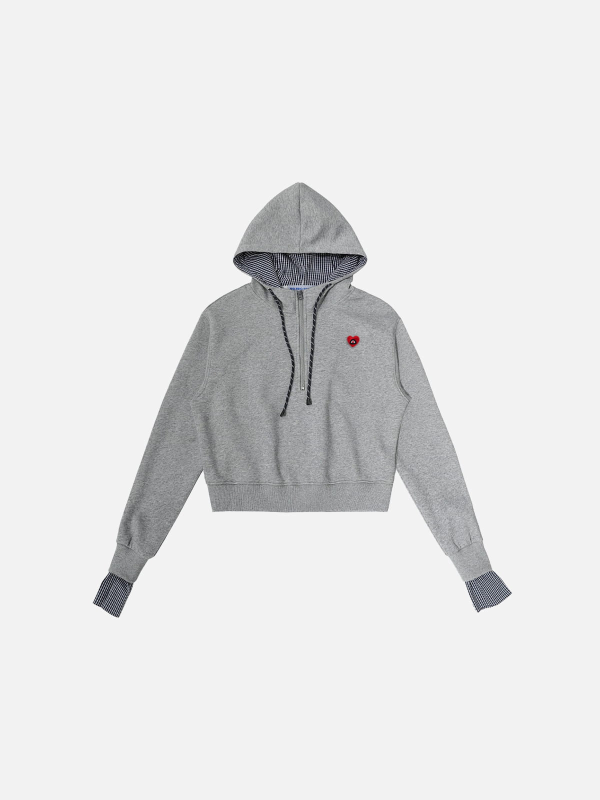 Tori Flowers Layered Half Zip Pullover Hoodie