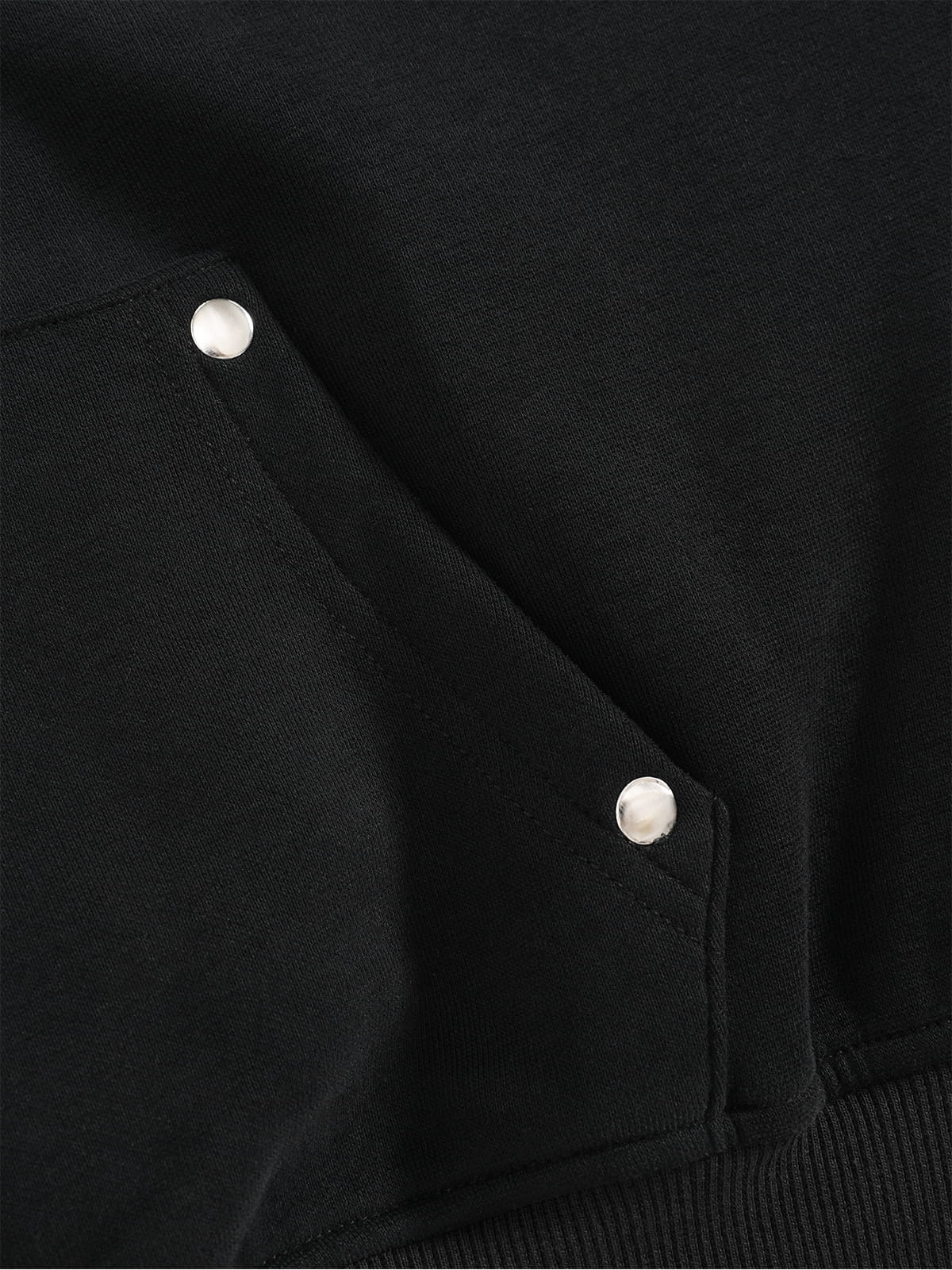 Cropped Script Embroidery Zip Up Hoodie