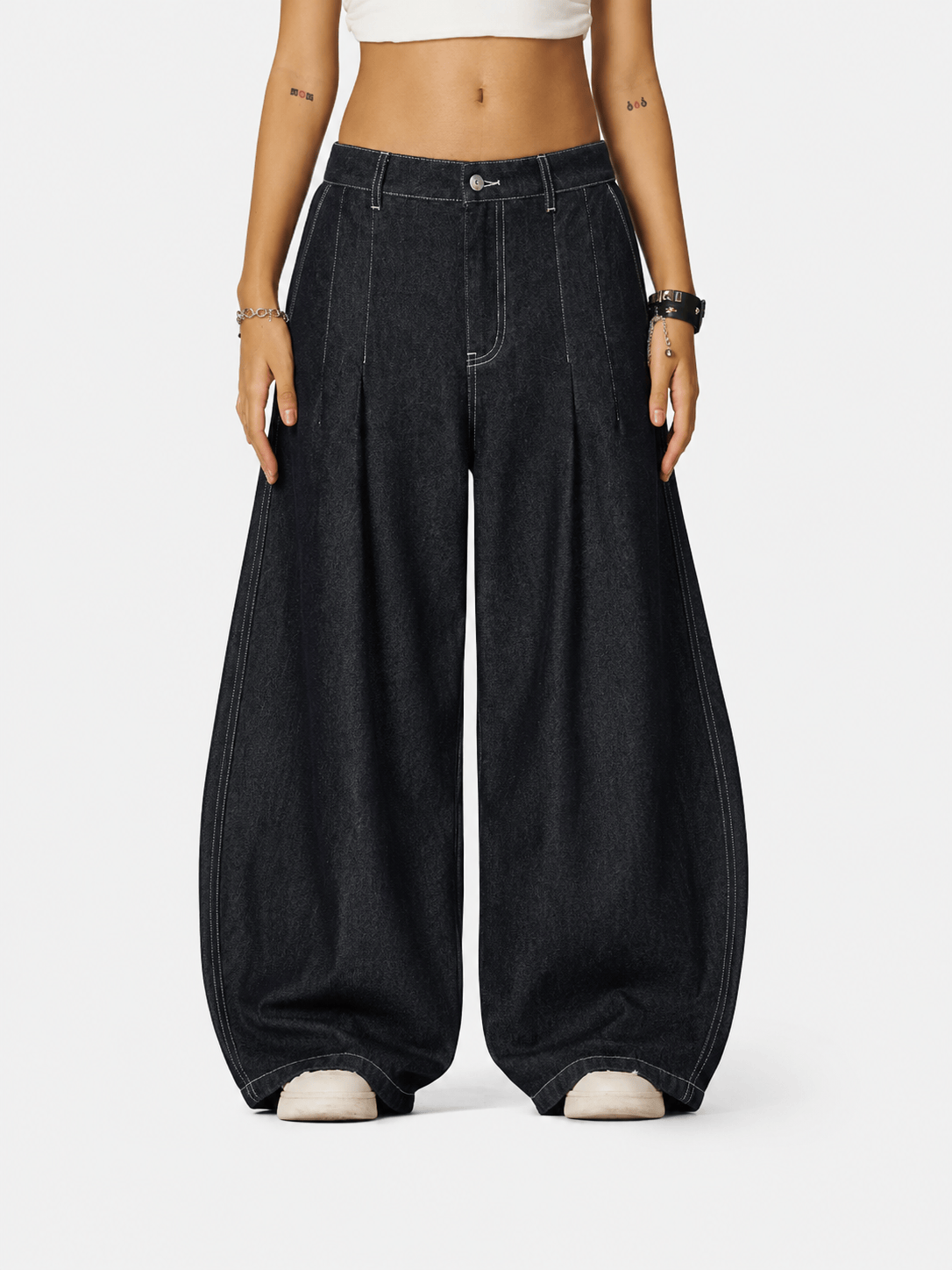 Aelfric Eden Baggy Barrel Pleated Jeans