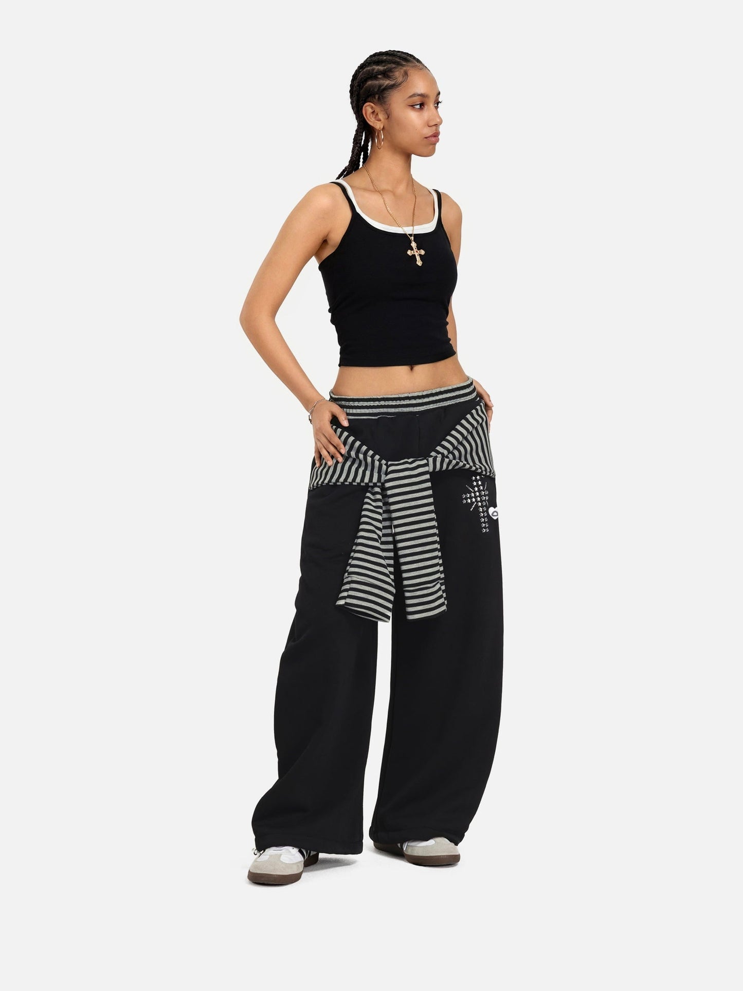 Pantalon de survêtement ample à rayures superposées Aelfric Eden