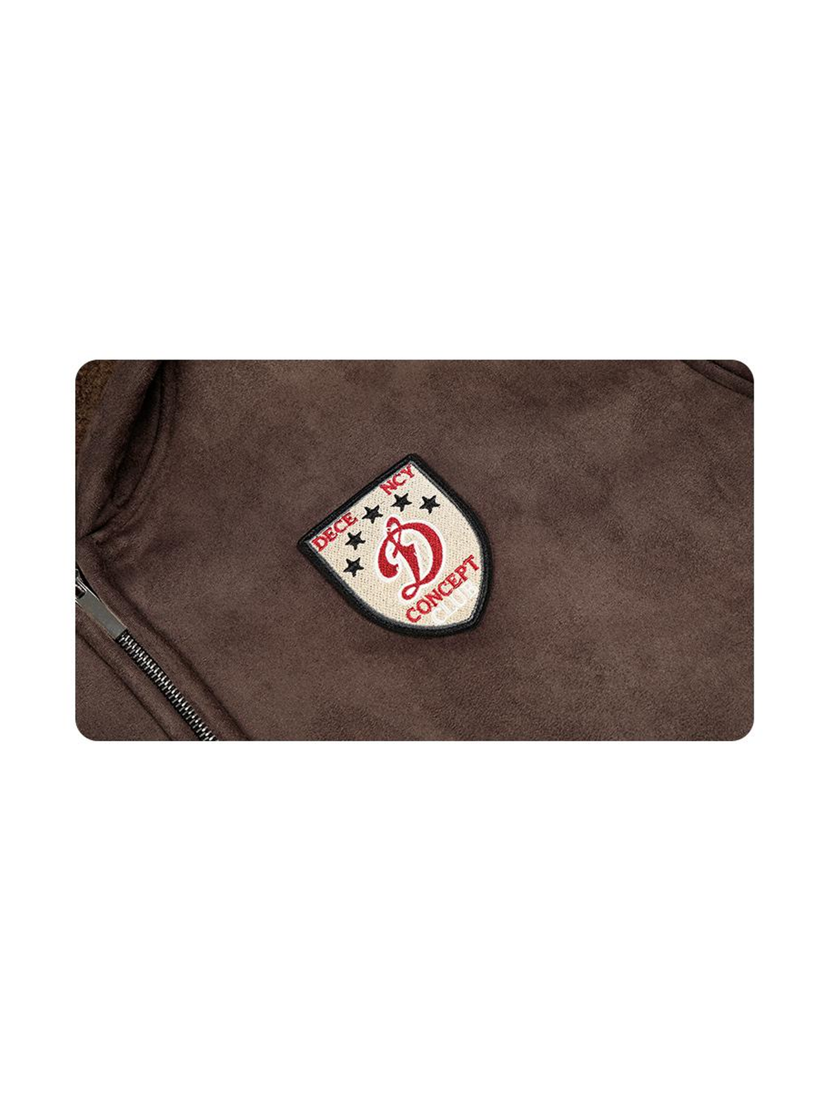 Ace Jolun. Barn Faux-Suede Sherpa-Lined Zip Hoodie product view 2
