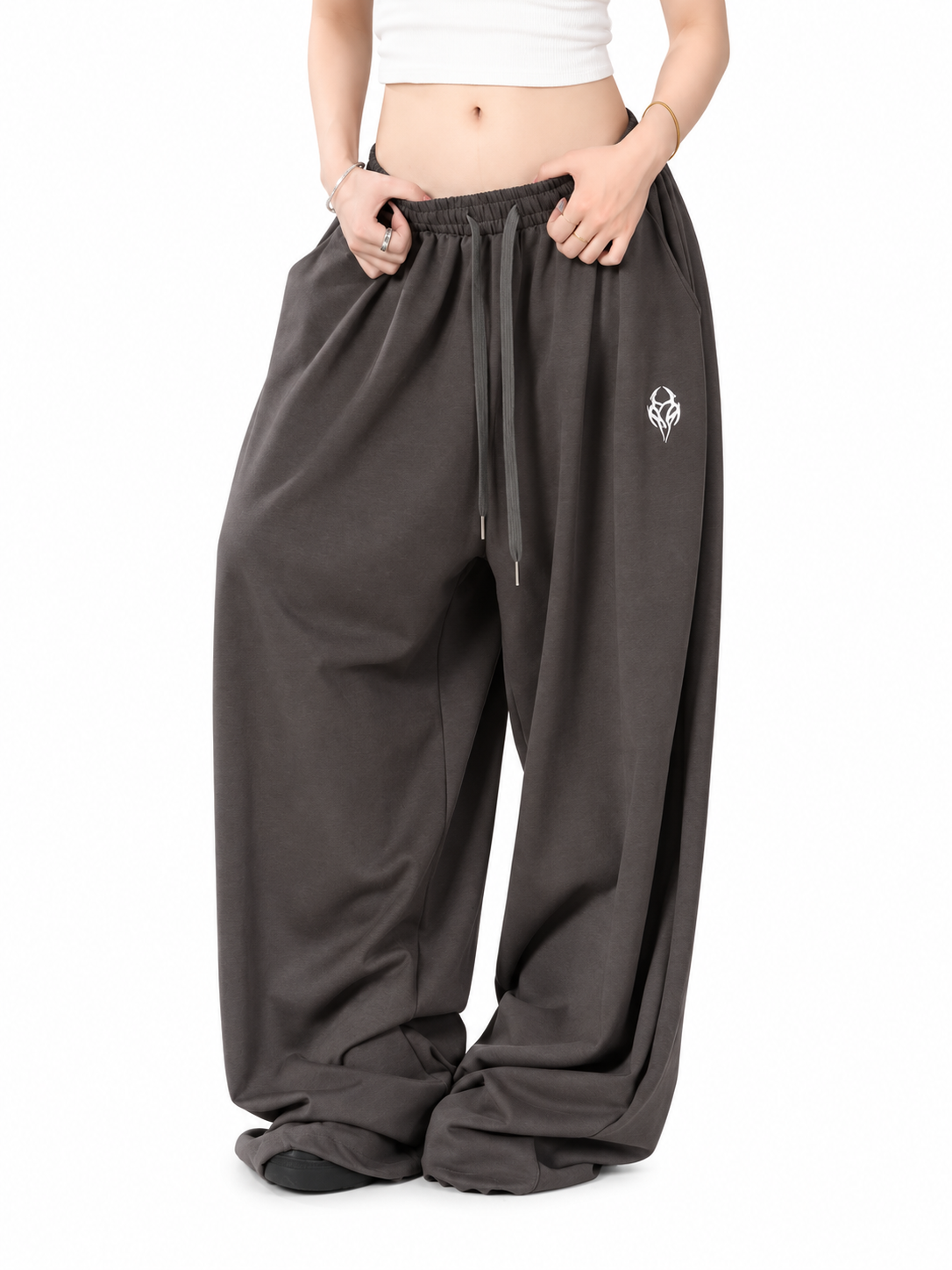 Ace Jolun. Black Fluid Straight-Leg Dance Pants product view 3