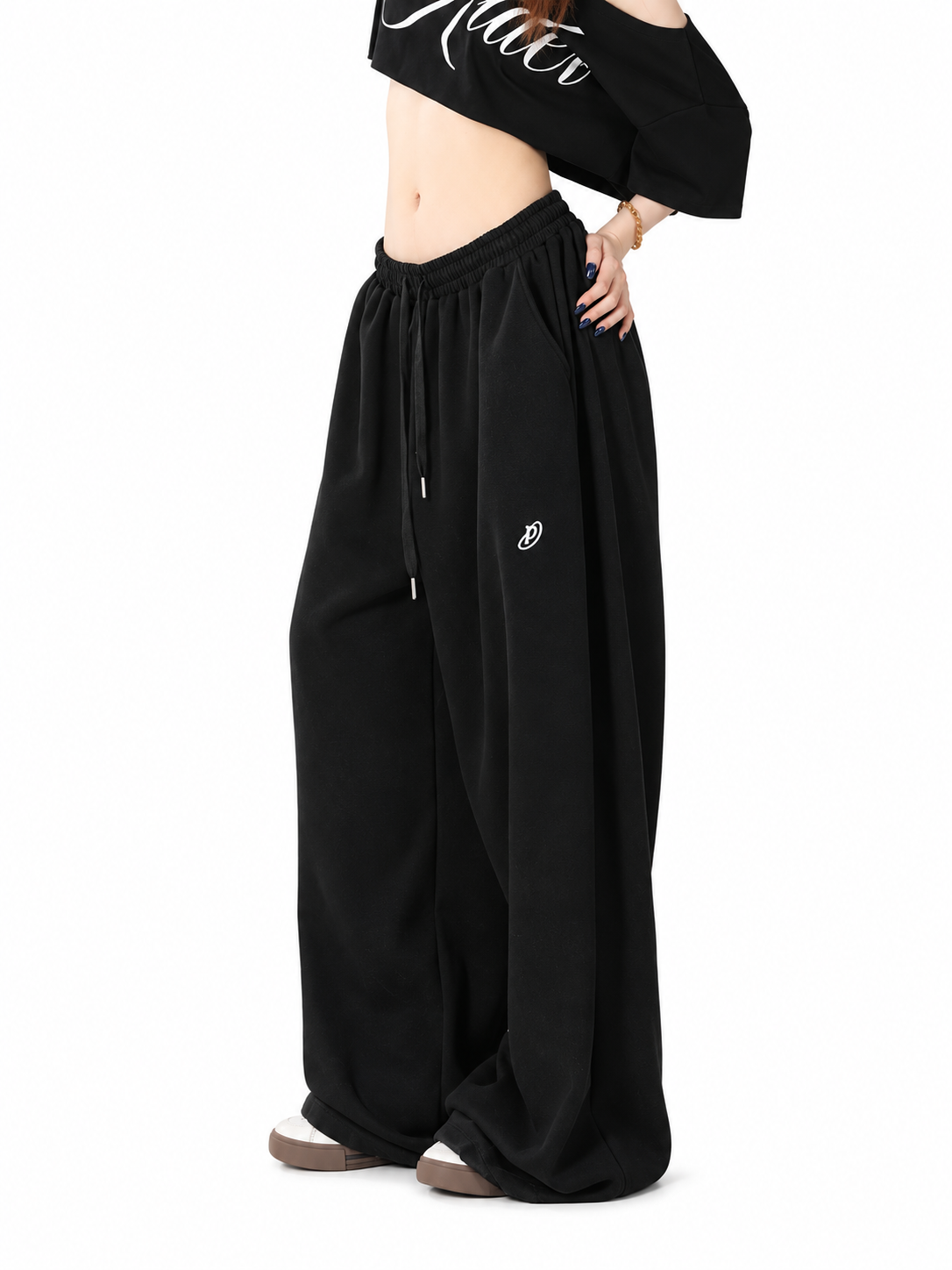 Ace Jolun. Black Heavyweight Dance Pants product view 1