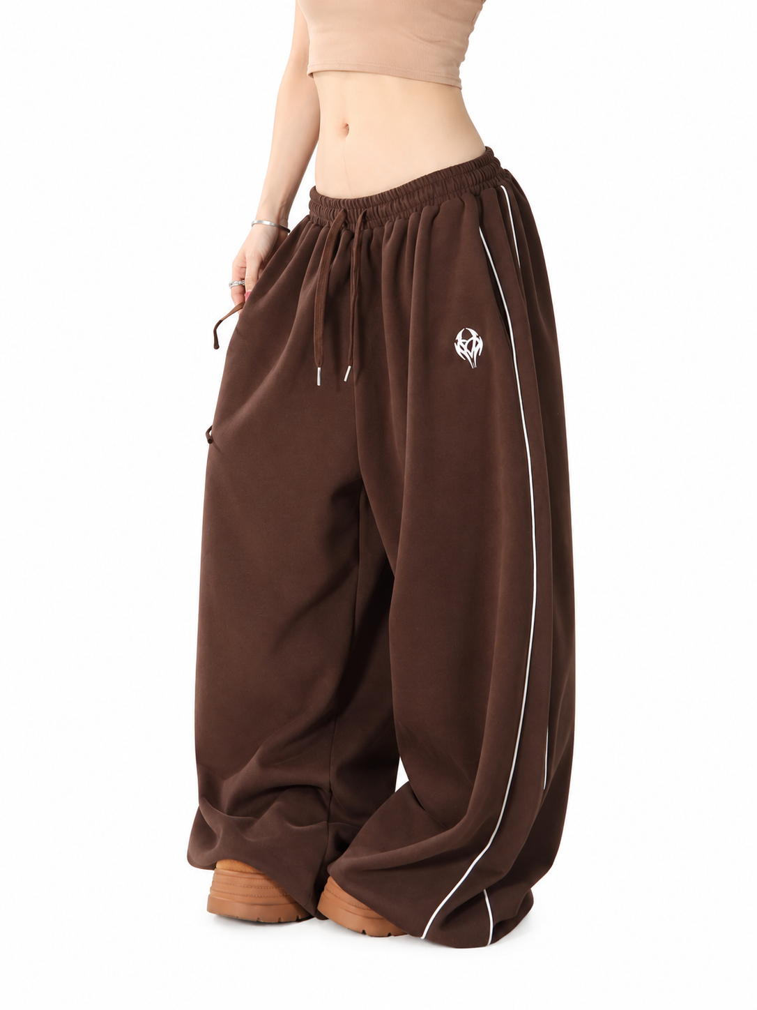 Ace Jolun. Black Relaxed Dance Sweatpants product view 5