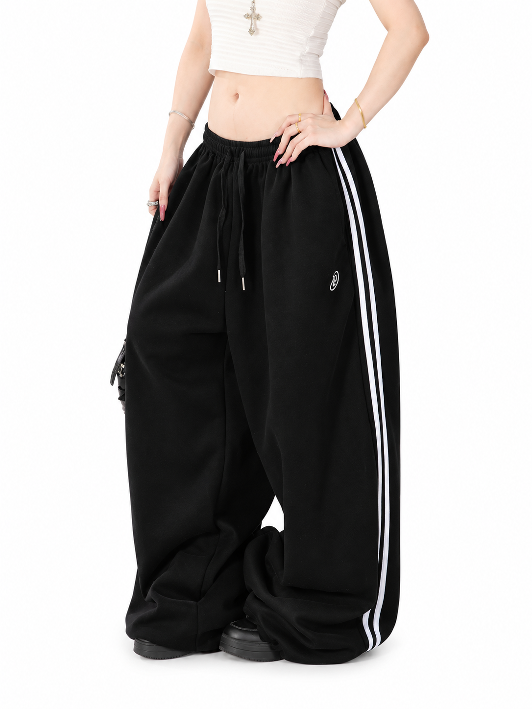 Ace Jolun. Black Vintage Heavyweight Sweatpants product view 1