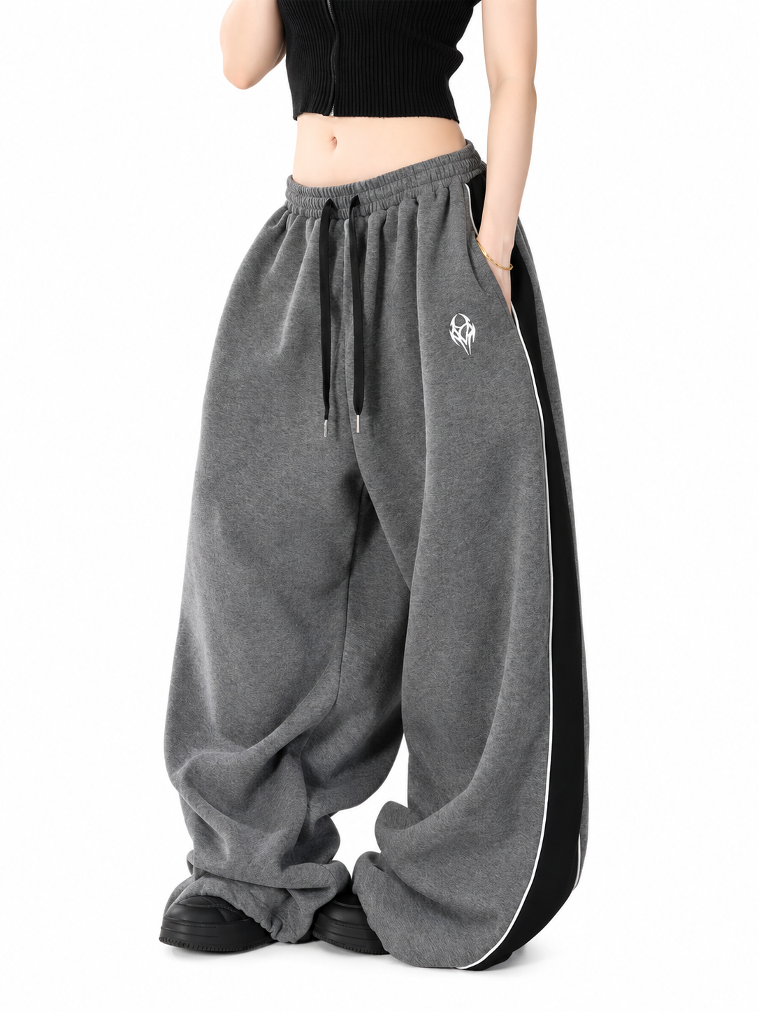 Ace Jolun. Black Vintage Heavyweight Sweatpants product view 2