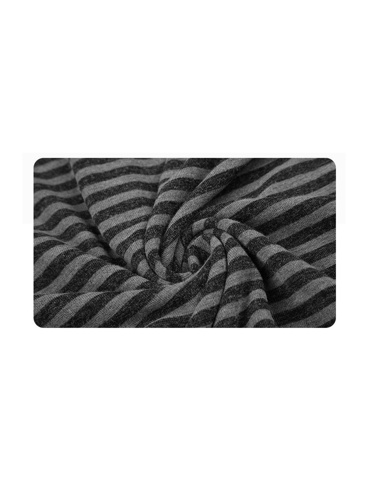Ace Jolun. Buttoned Striped Hooded Long-Sleeve Tee product view 4