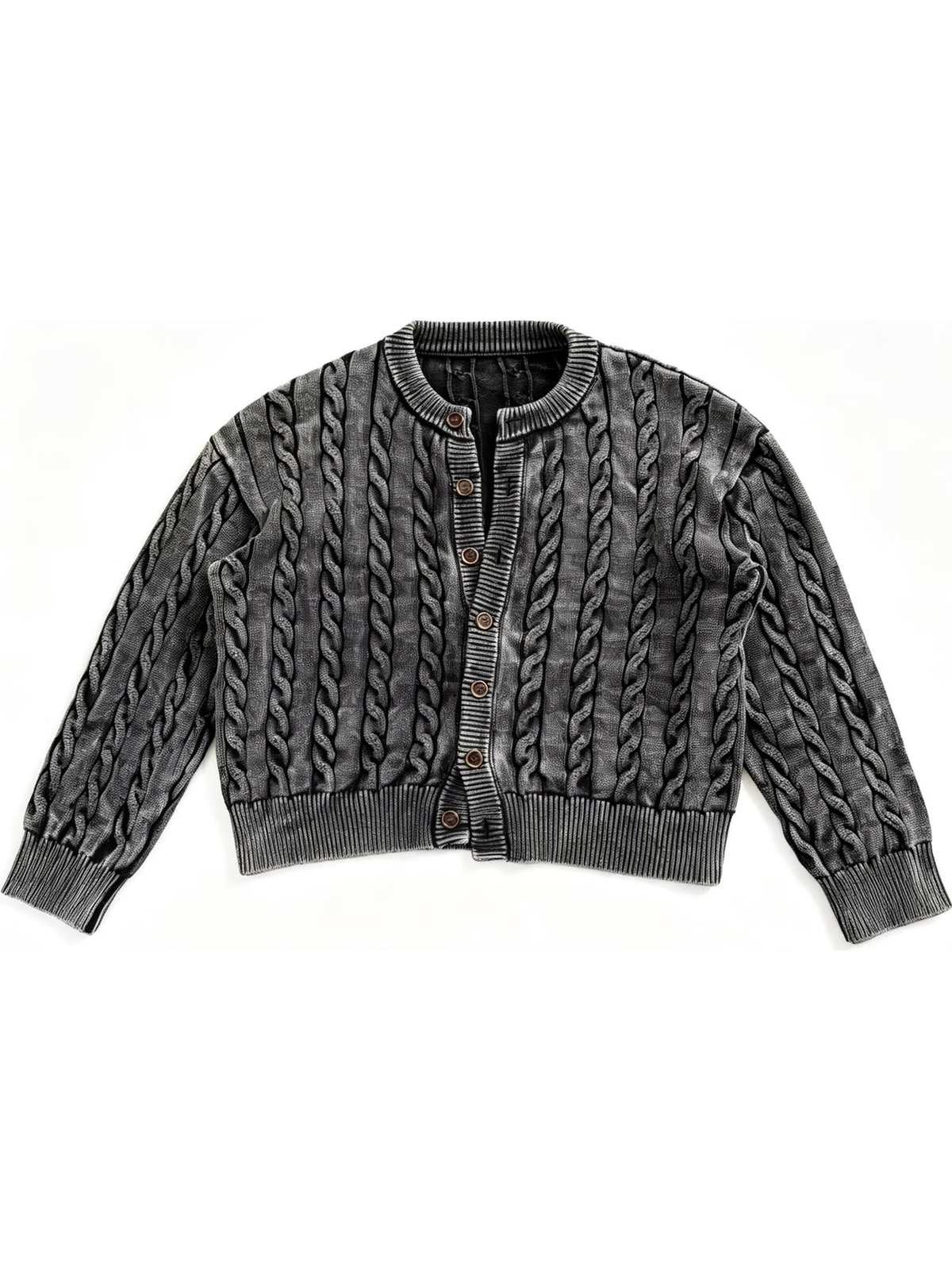 Ace Jolun. Cable-Knit Button Cardigan product view 2