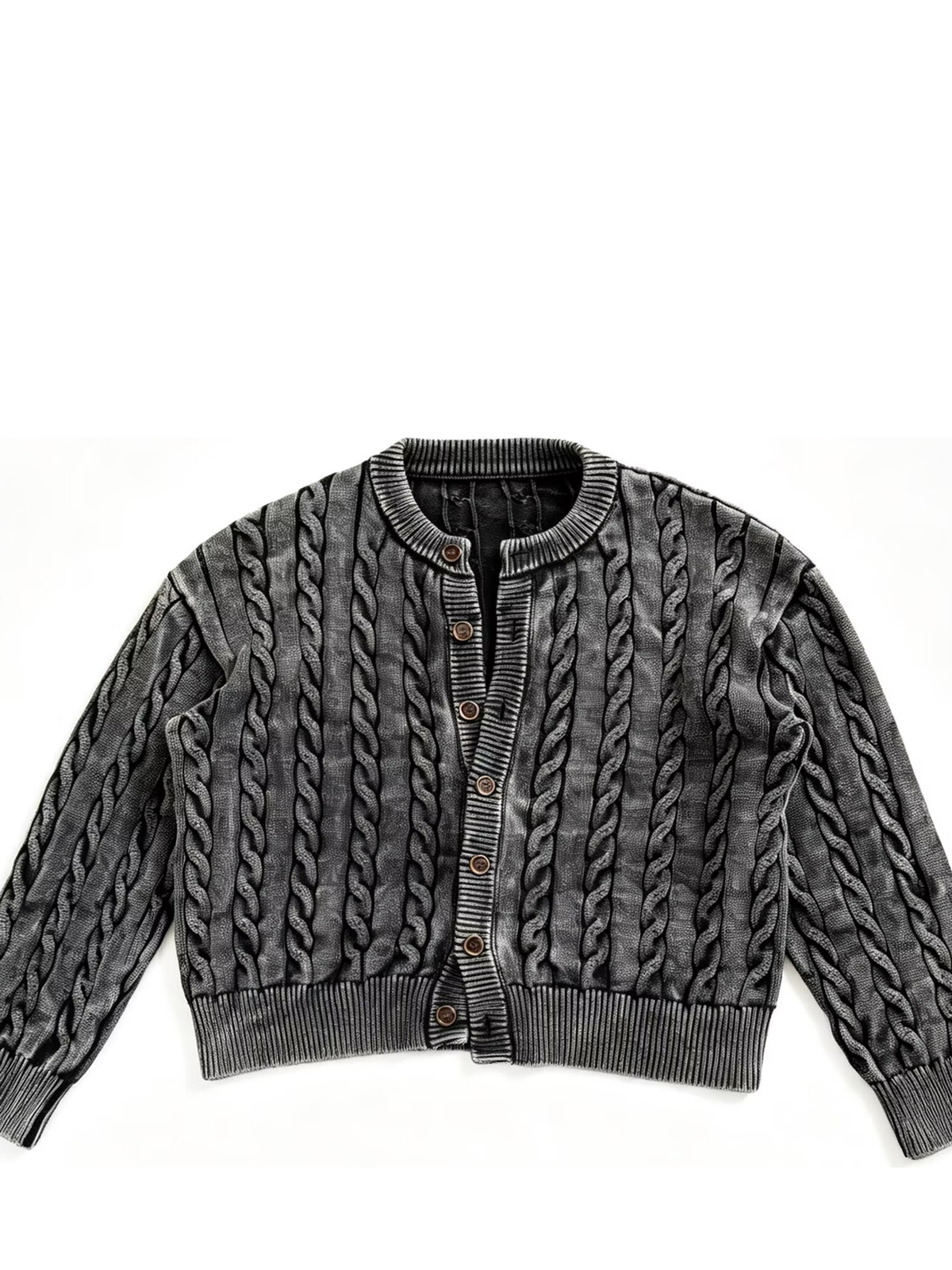 Ace Jolun. Cable-Knit Button Cardigan product view 3