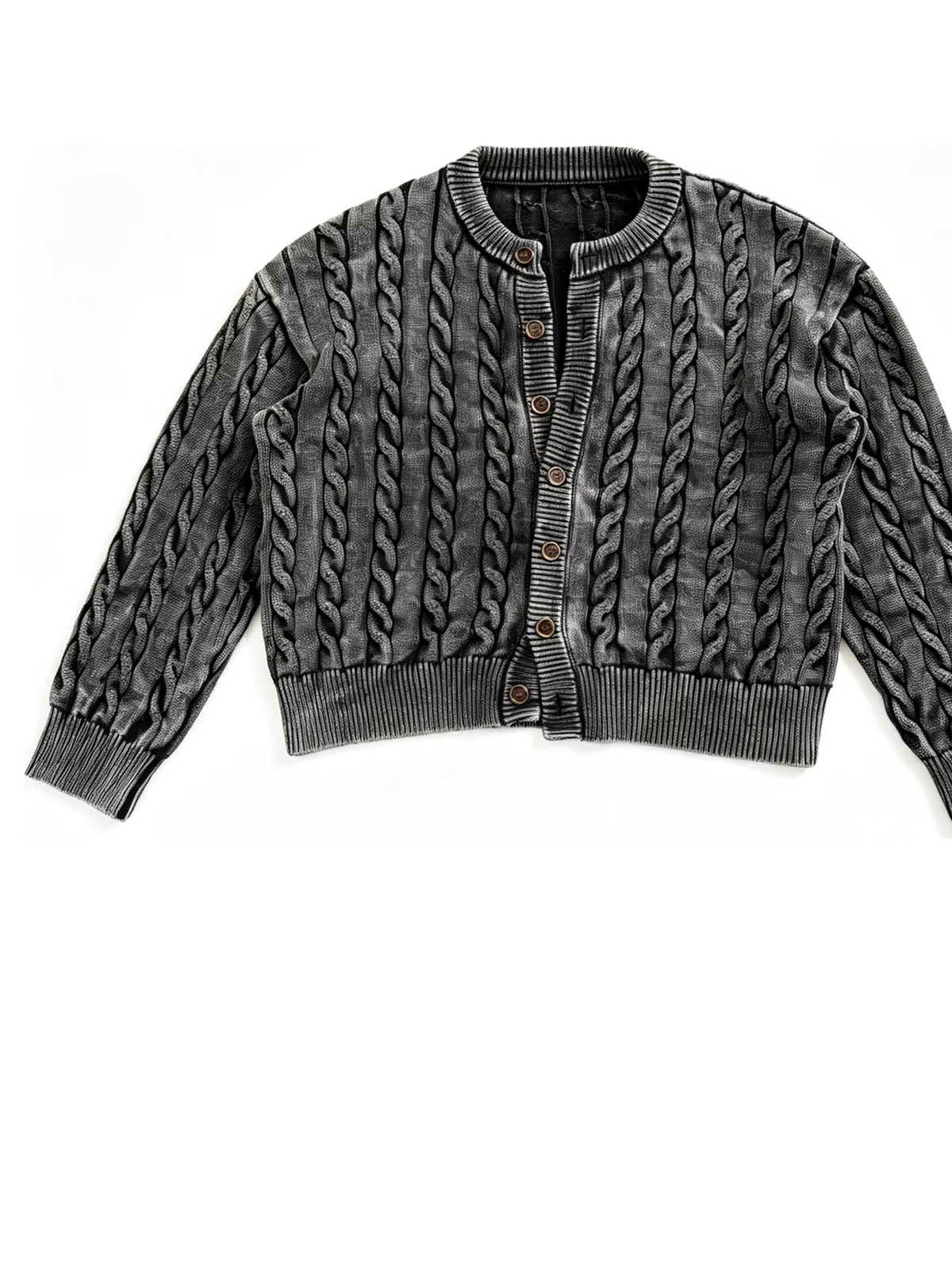 Ace Jolun. Cable-Knit Button Cardigan product view 4