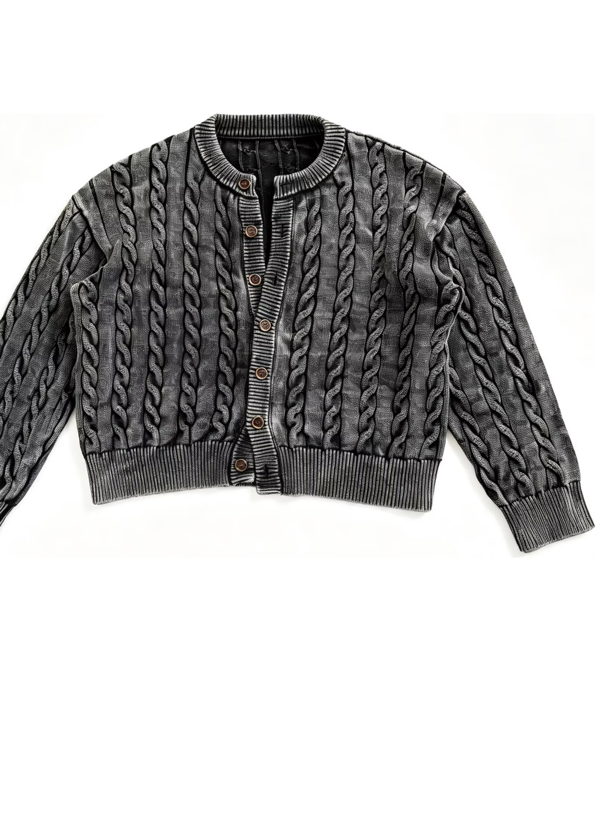 Ace Jolun. Cable-Knit Button Cardigan product view 5