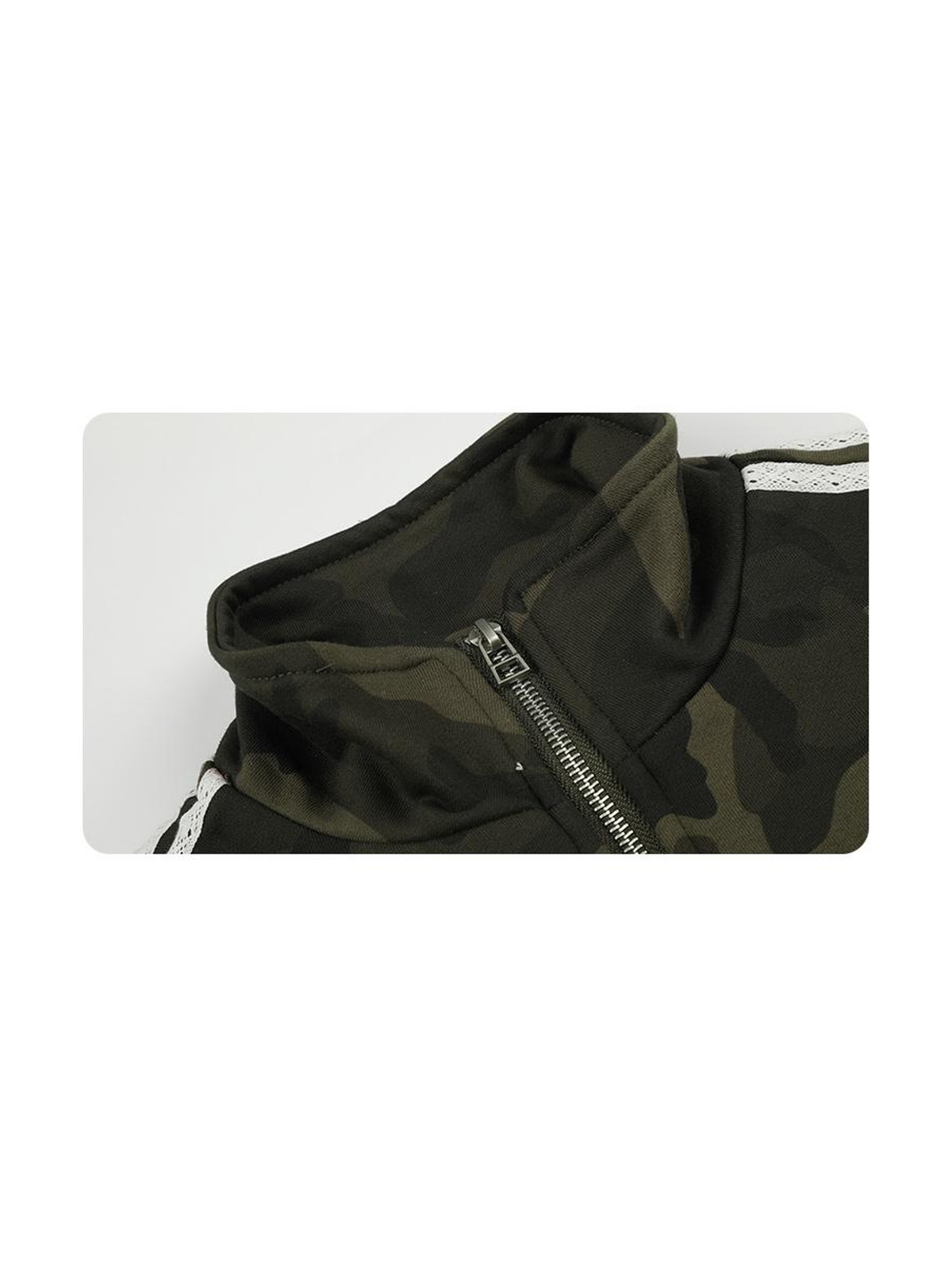 Ace Jolun. Camouflage Tape-Trim Zip Sweatshirt product view 2