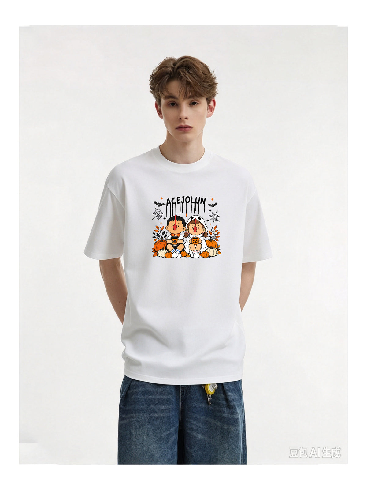 Ace Jolun. Campfire Friends Graphic Tee product view 3