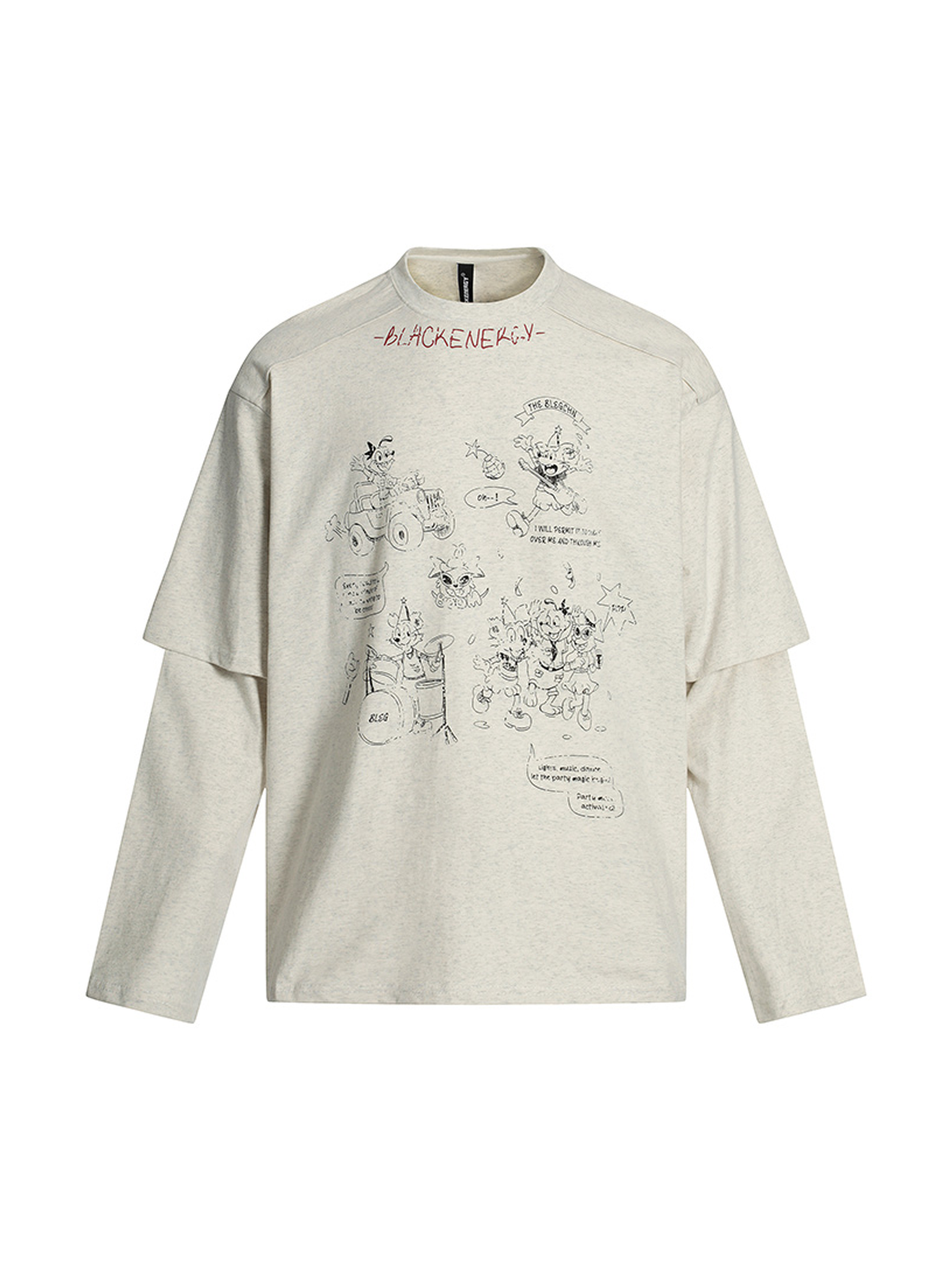 Ace Jolun. Cartoon Layered Long-Sleeve Tee product view 1