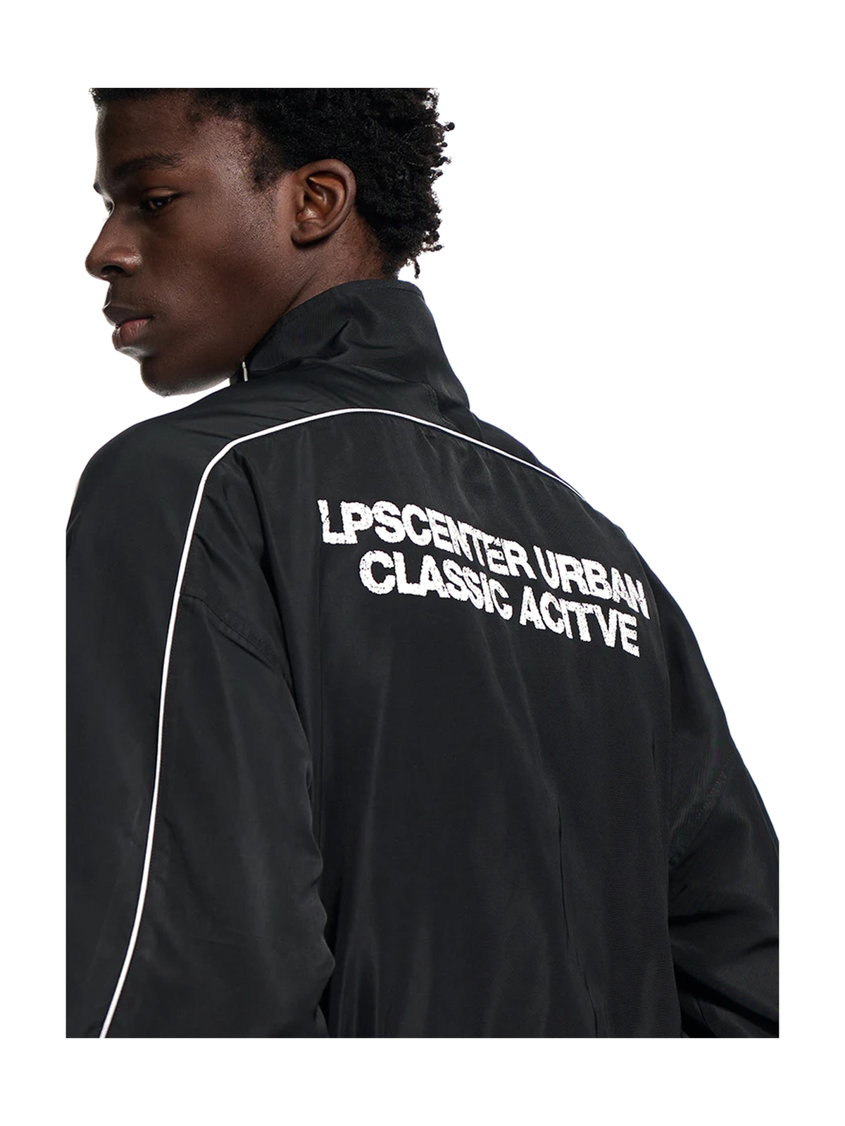 Contrast Panel Graphic Stand-Collar Jacket product image 2