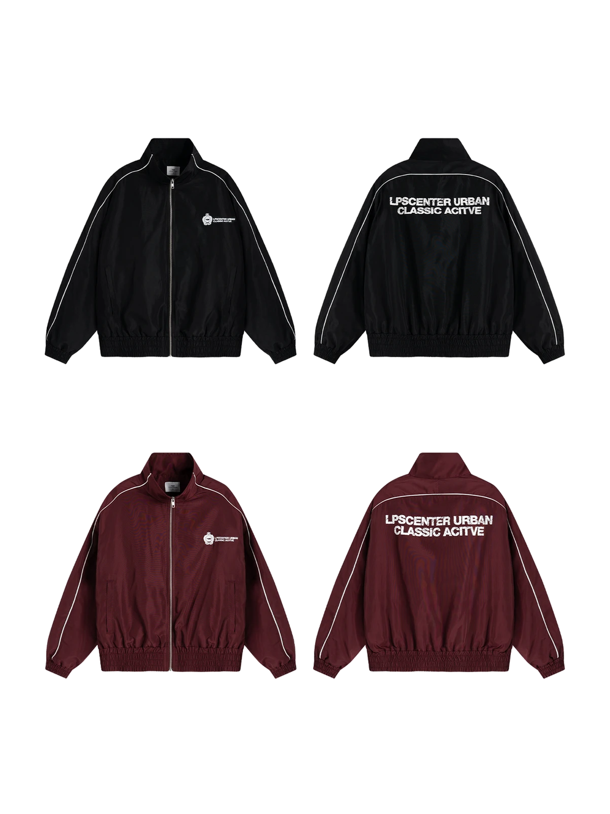 Contrast Panel Graphic Stand-Collar Jacket product image 5
