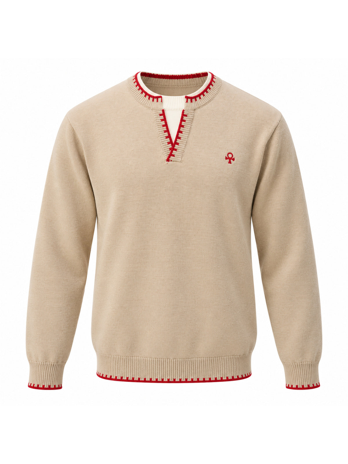 Ace Jolun. Contrast-Trim Layered Knit Sweater product view 1
