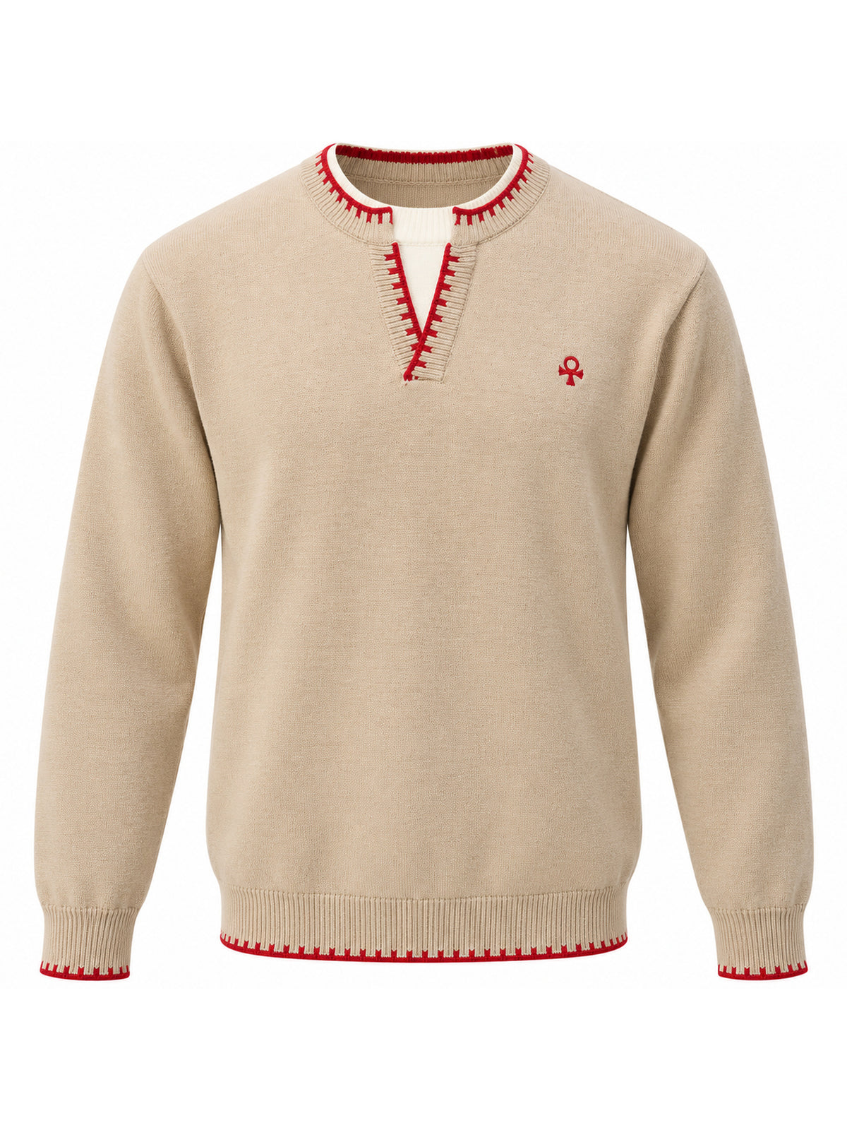 Ace Jolun. Contrast-Trim Layered Knit Sweater product view 2