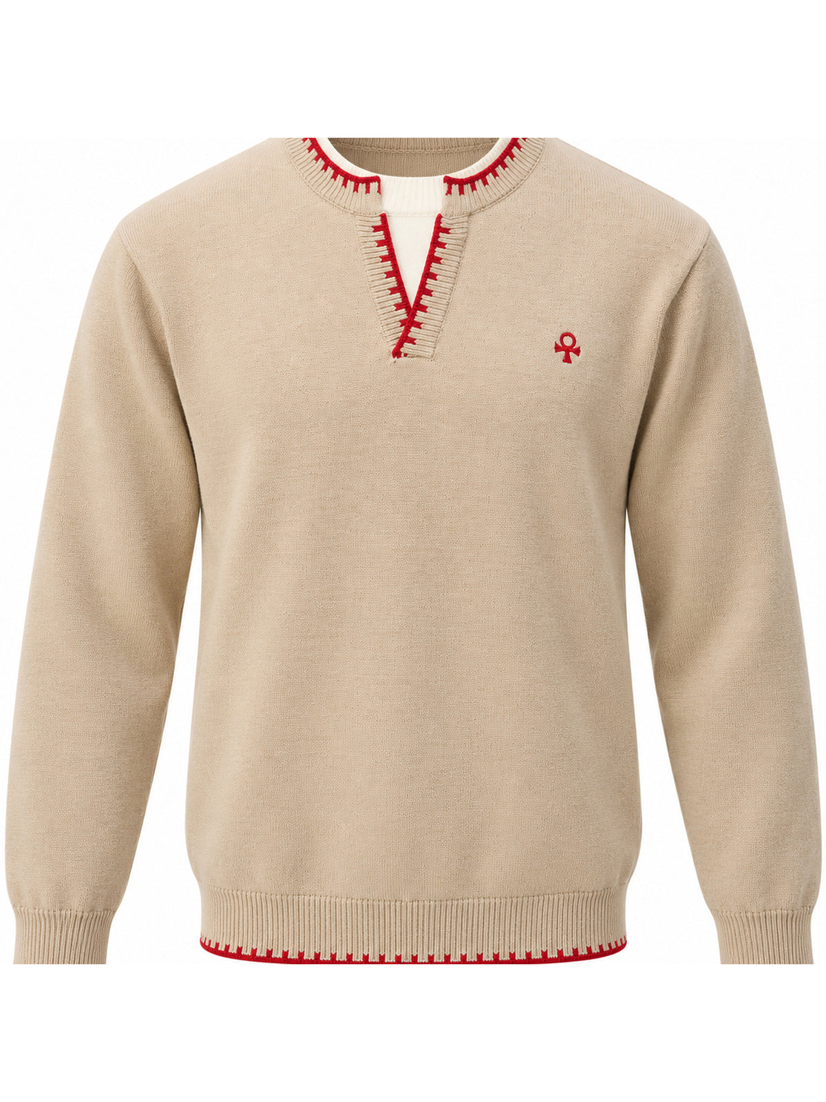 Ace Jolun. Contrast-Trim Layered Knit Sweater product view 3
