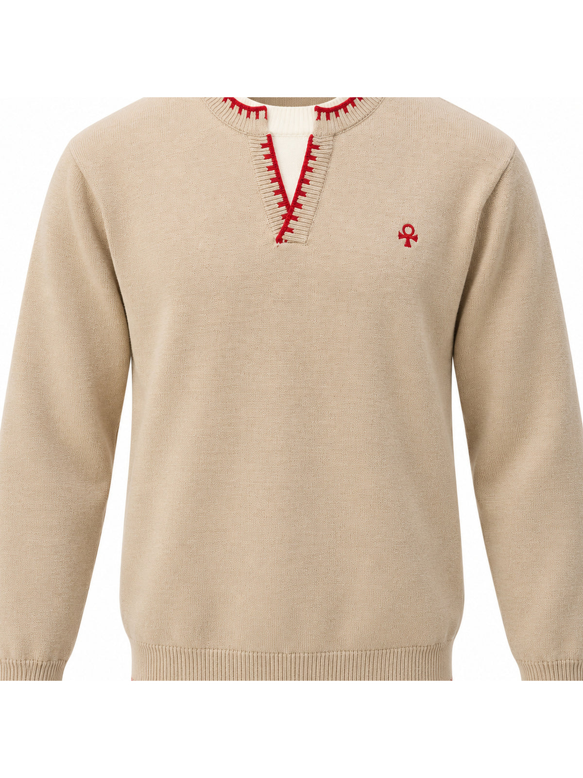 Ace Jolun. Contrast-Trim Layered Knit Sweater product view 4