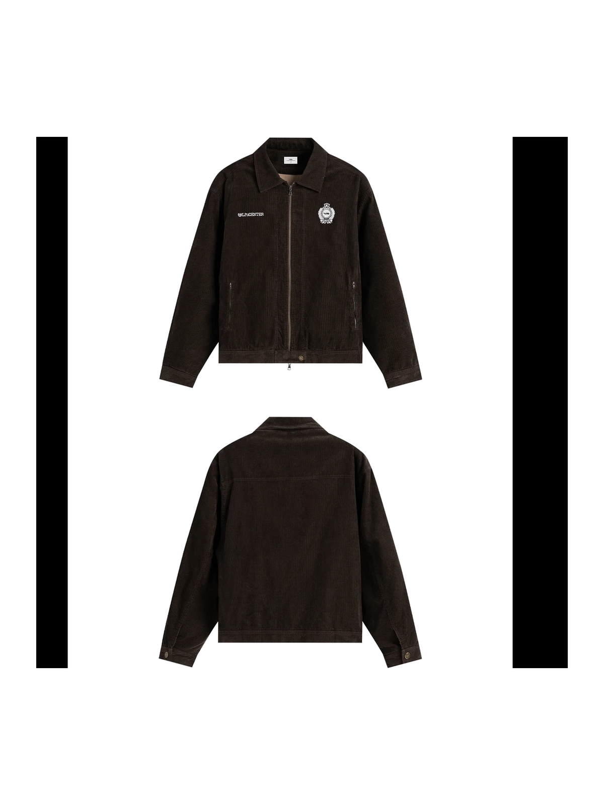 Corduroy Embroidered Graphic Zip-Up Jacket product image 4