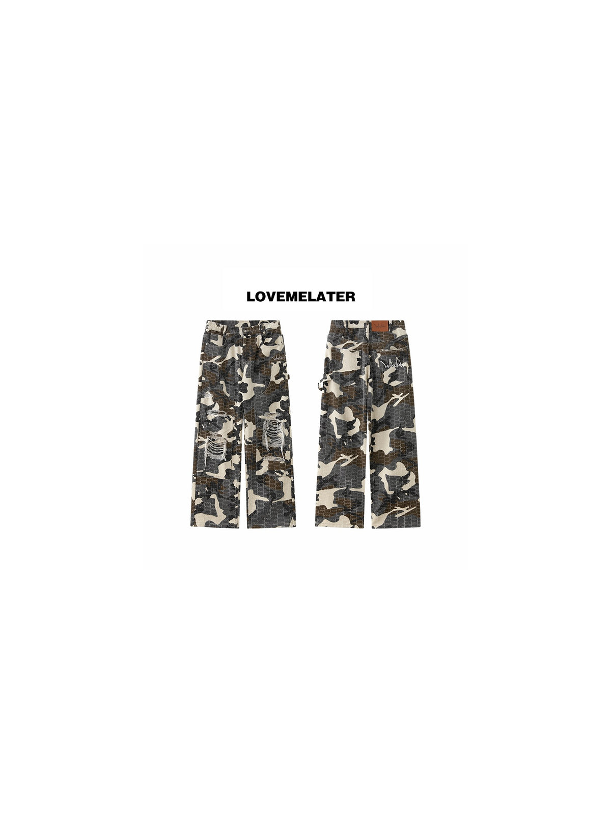 Distressed Camo Carpenter Pants product image