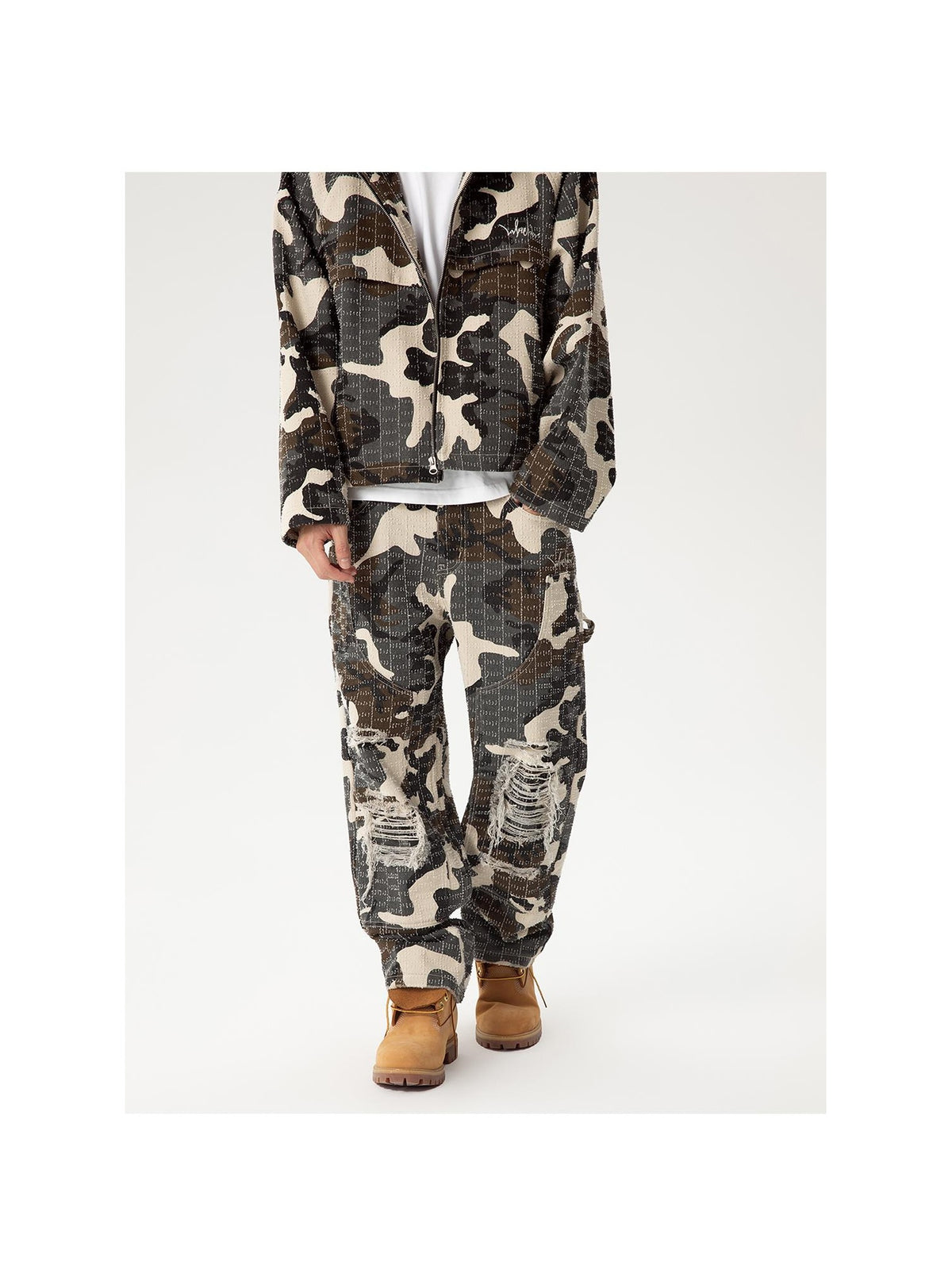 Distressed Camo Carpenter Pants product image