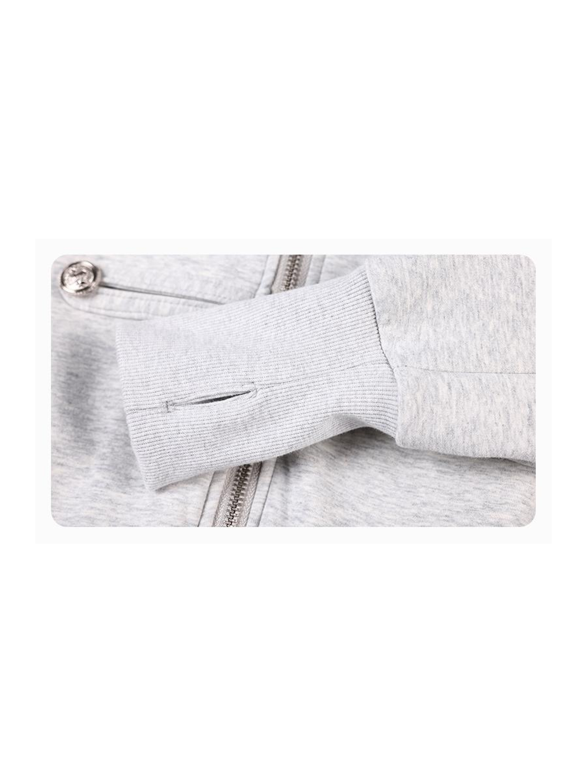 Ace Jolun. Double-Breasted Stand-Collar Sweatshirt Jacket product view 3