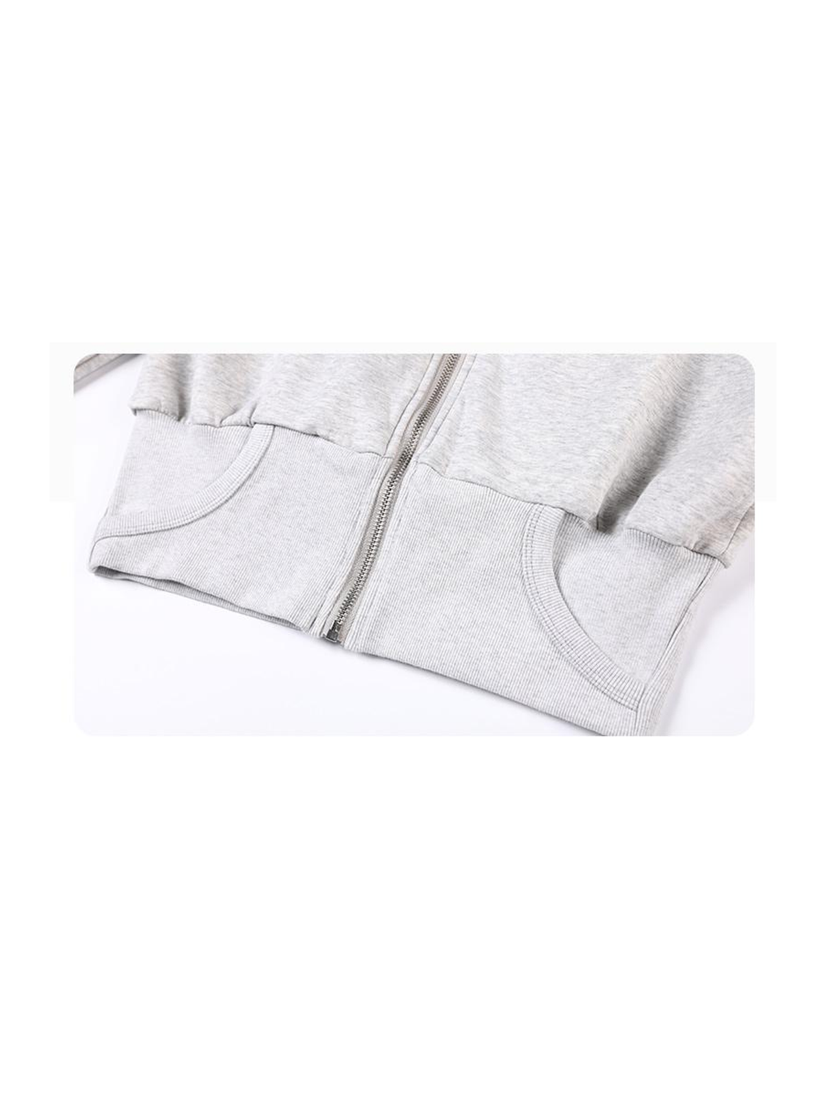 Ace Jolun. Double-Breasted Stand-Collar Sweatshirt Jacket product view 4