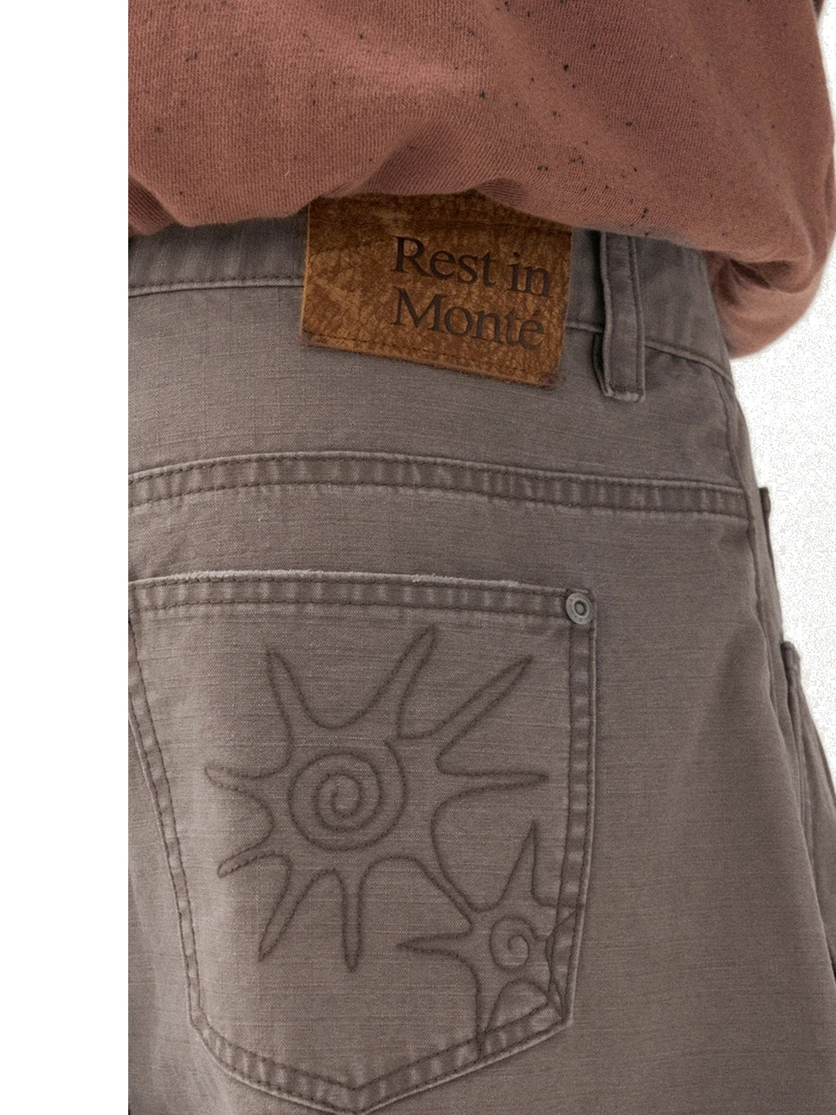 Double-Pleat Washed Curved-Leg Jeans product image