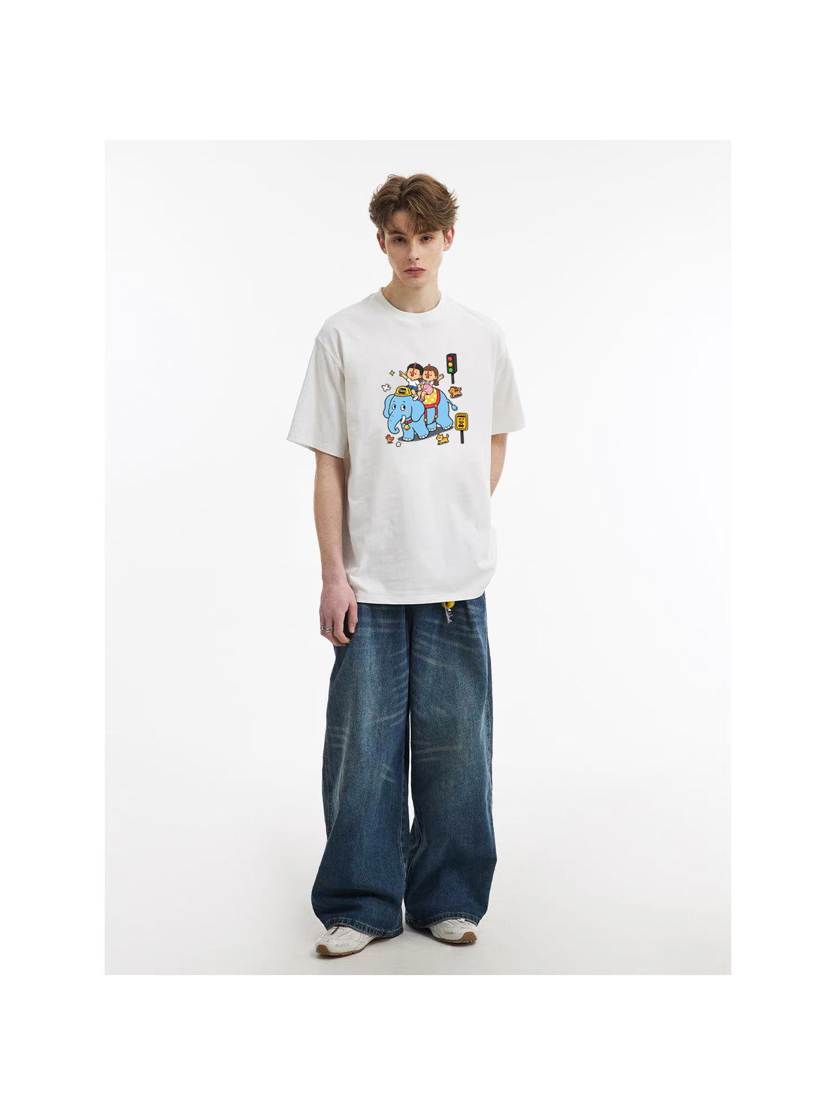 Ace Jolun. Elephant Friends Graphic Tee product view 3