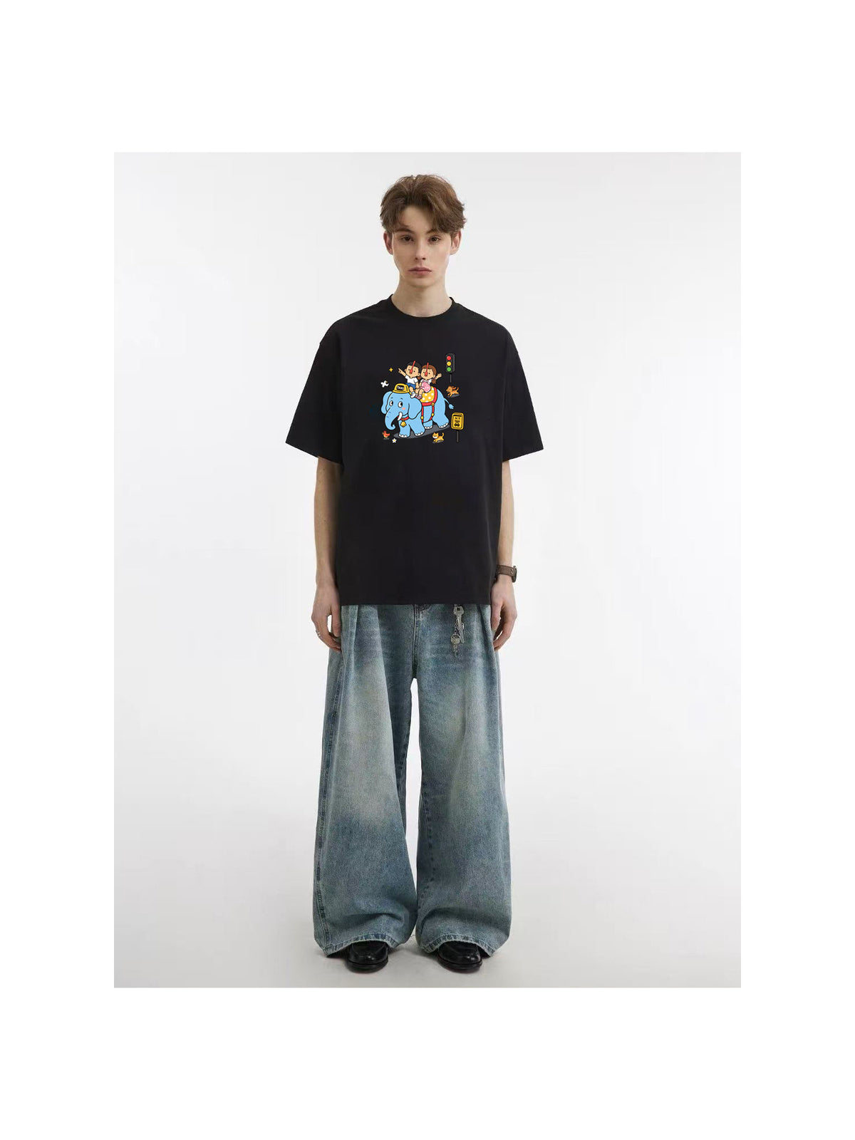 Ace Jolun. Elephant Friends Graphic Tee product view 5
