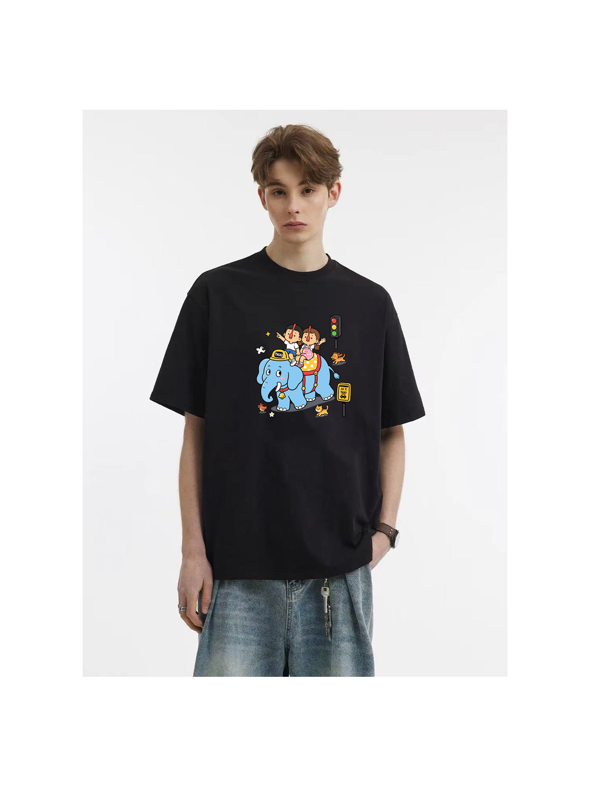 Ace Jolun. Elephant Friends Graphic Tee product view 7