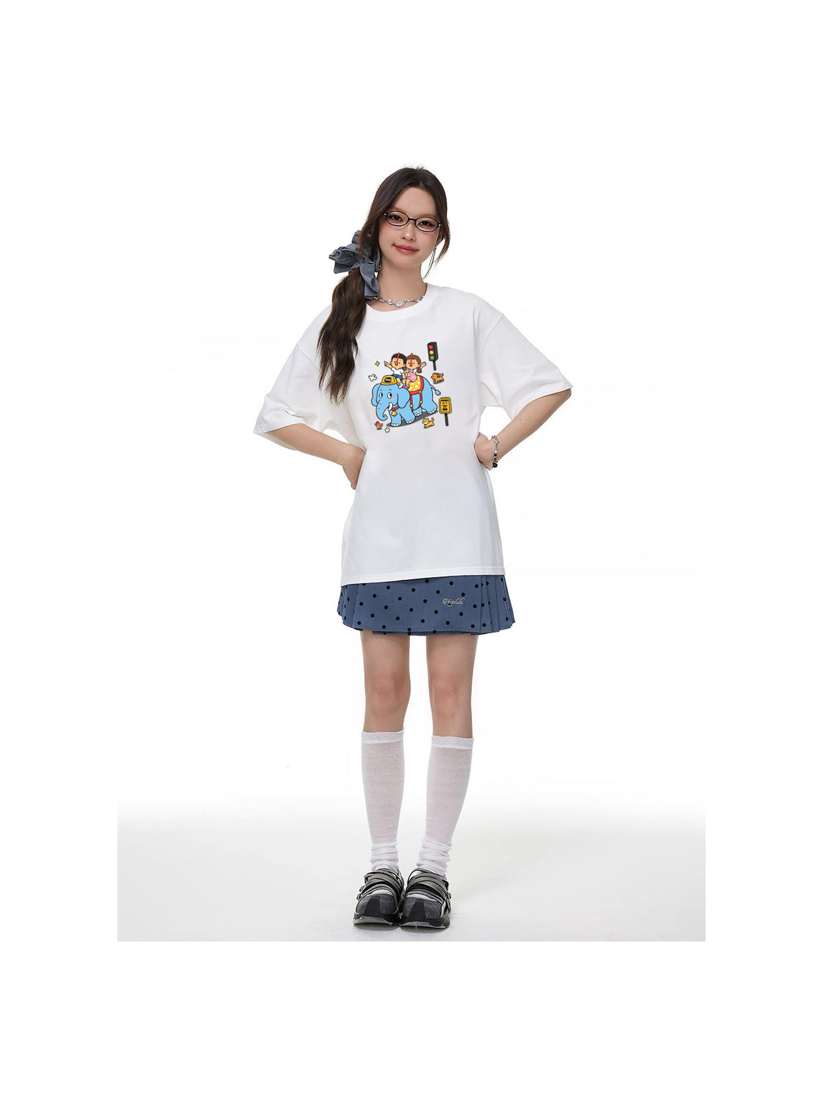 Ace Jolun. Elephant Friends Graphic Tee product view 8
