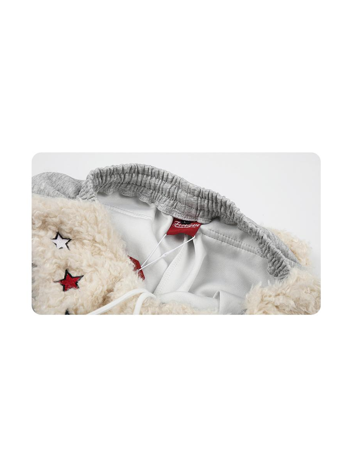 Ace Jolun. Faux-Fur Star Curved-Leg Sweatpants product view 2