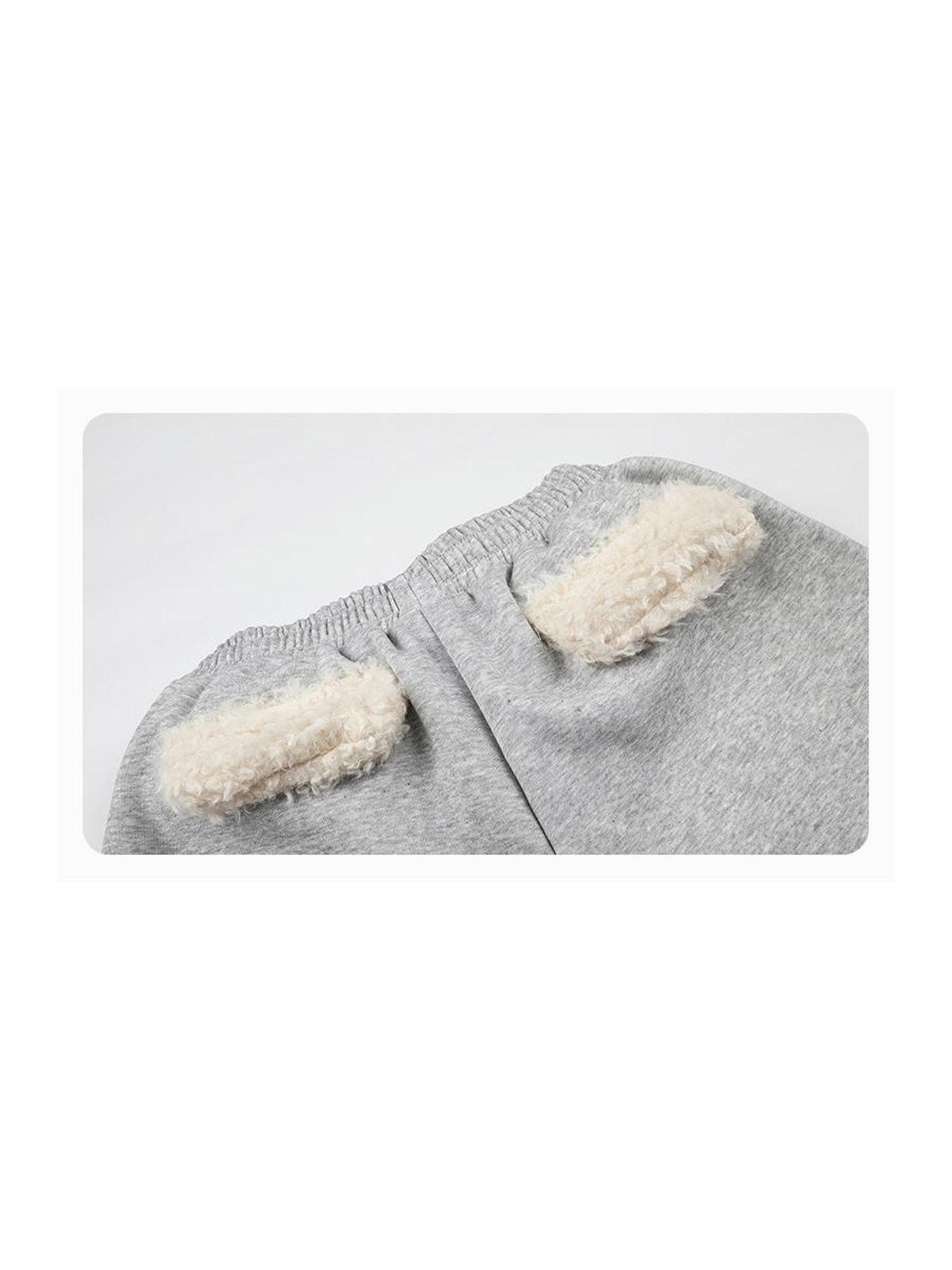 Ace Jolun. Faux-Fur Star Curved-Leg Sweatpants product view 3