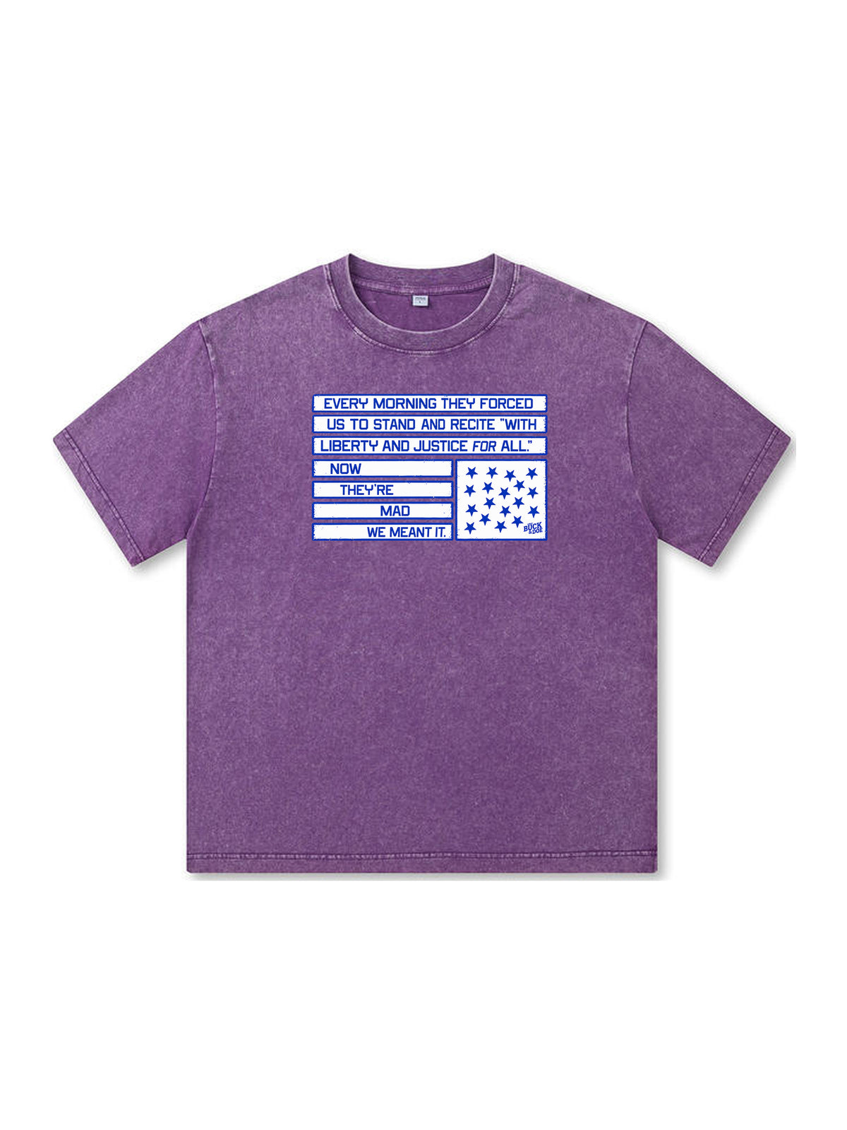 Ace Jolun. Forced to Pledge Allegiance Washed Tee - Purple